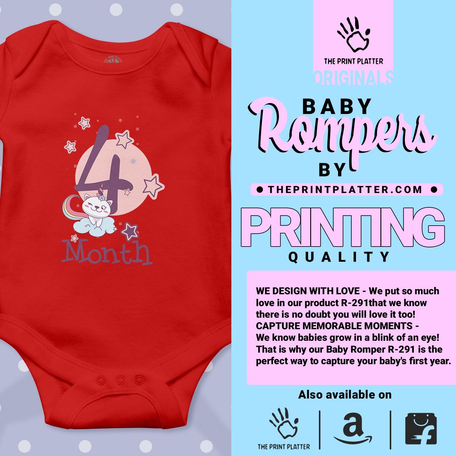 4 Month Unisex Half Sleeve Romper