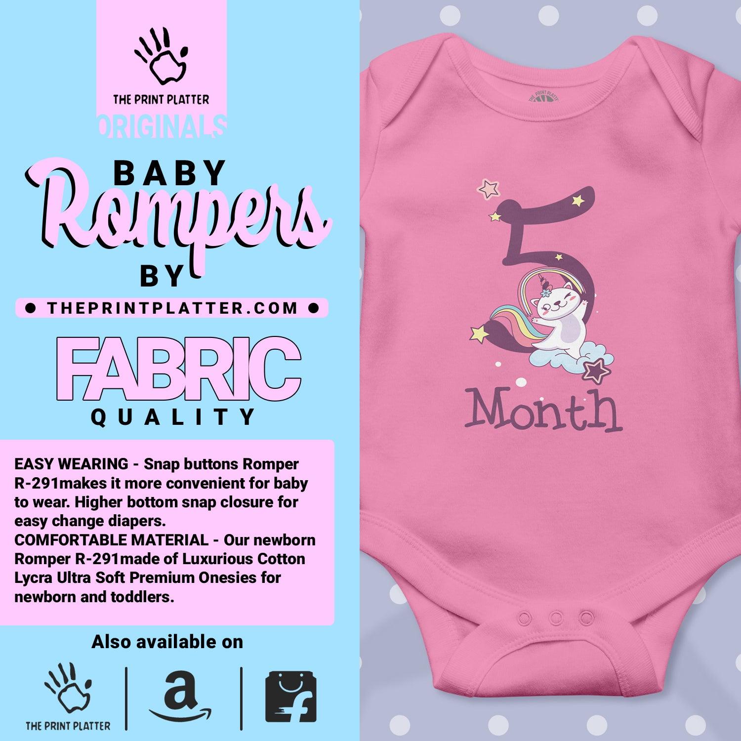 5 Month Unisex Half Sleeve Romper