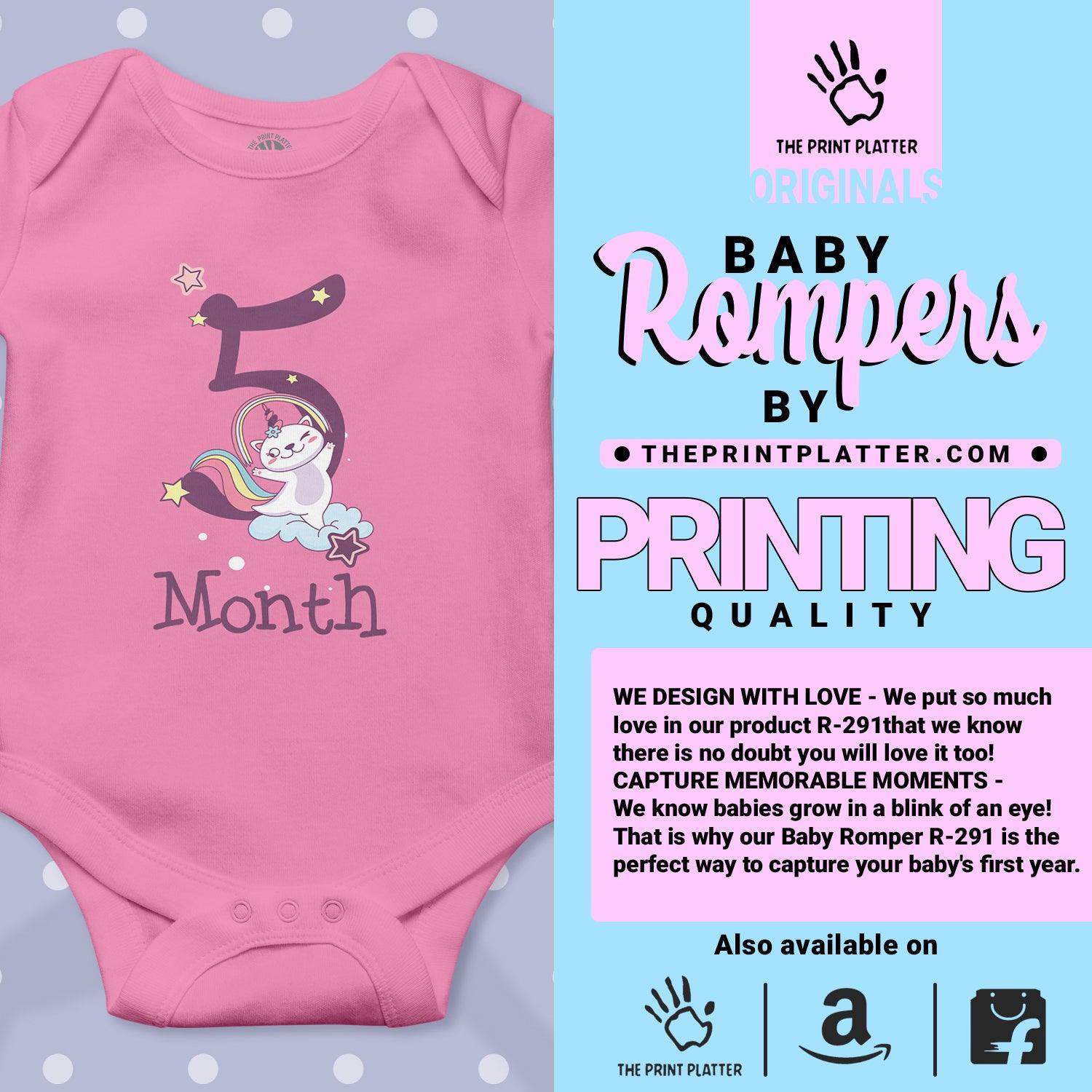 5 Month Unisex Half Sleeve Romper
