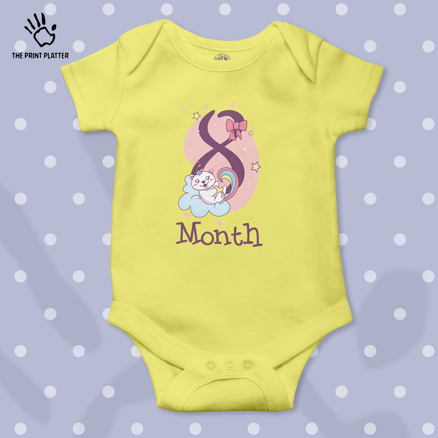 8 Month Unisex Half Sleeve Romper