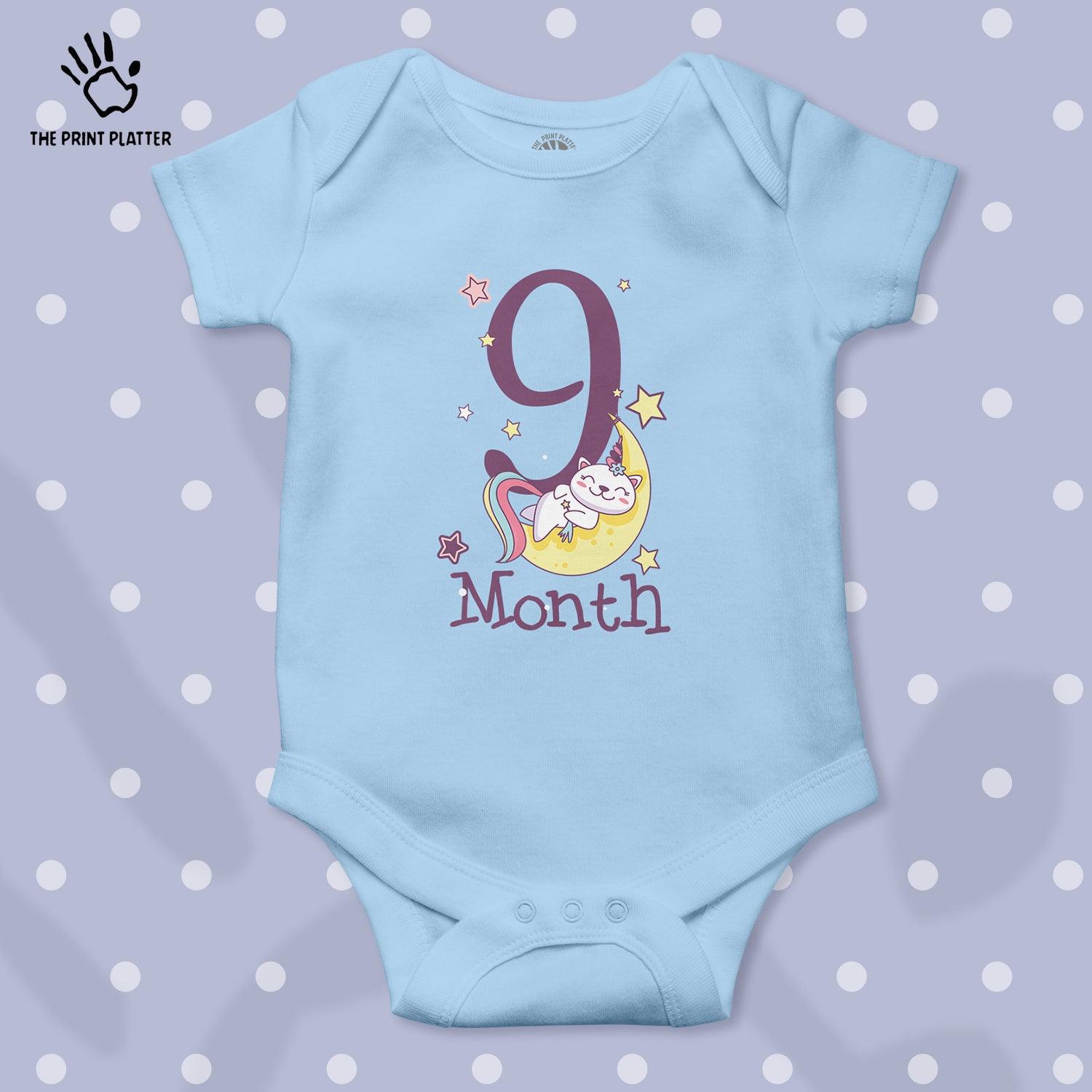 9 Month Unisex Half Sleeve Romper