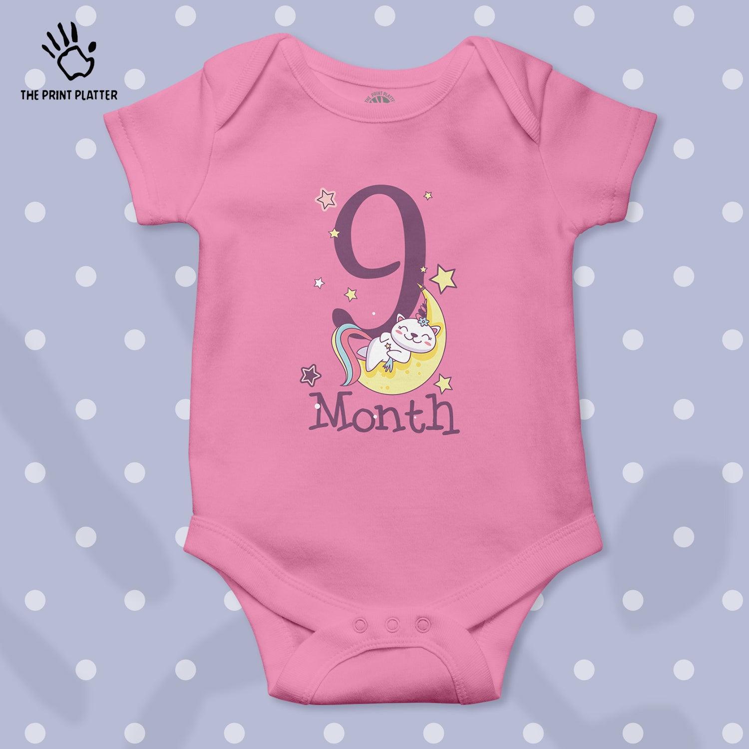 9 Month Unisex Half Sleeve Romper