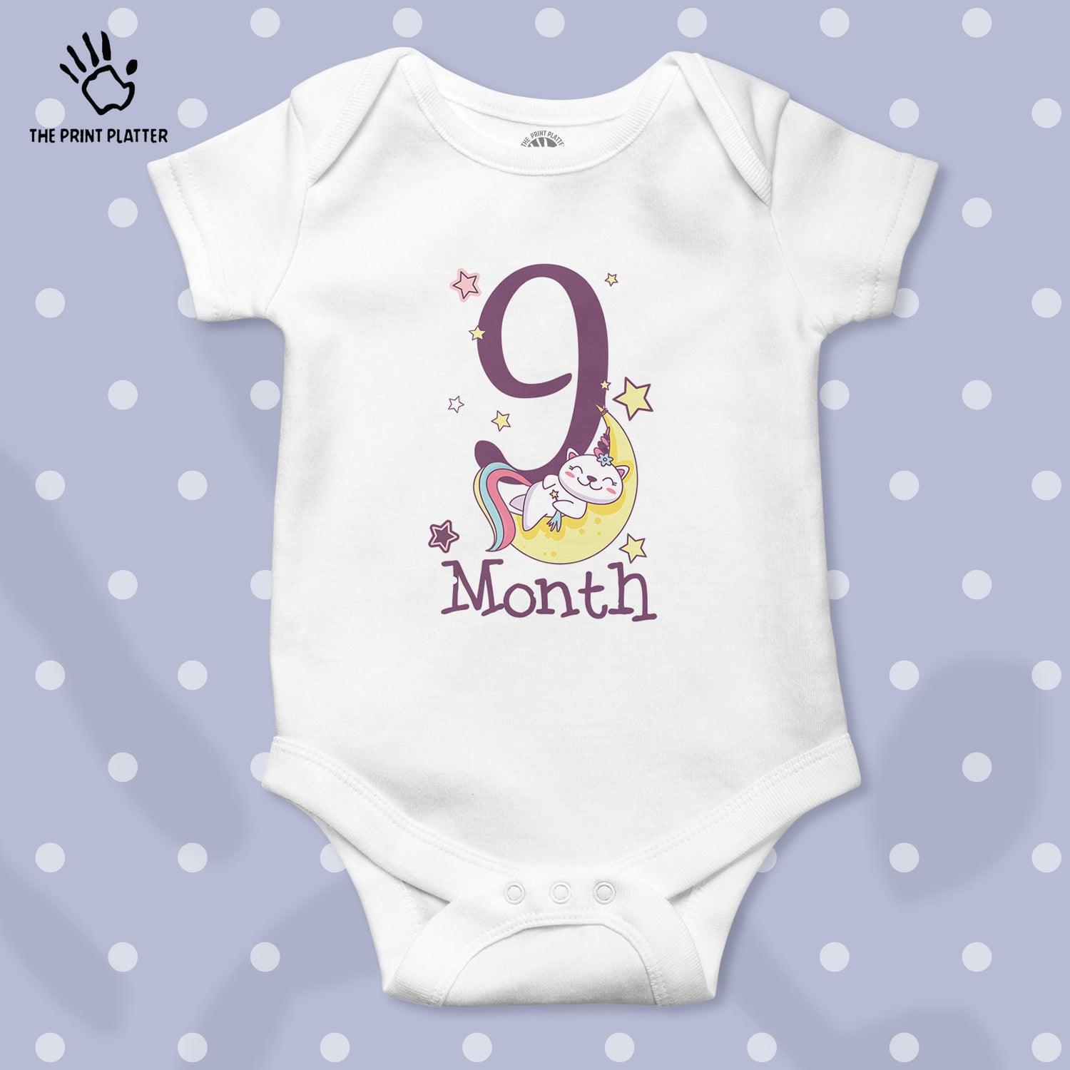 9 Month Unisex Half Sleeve Romper