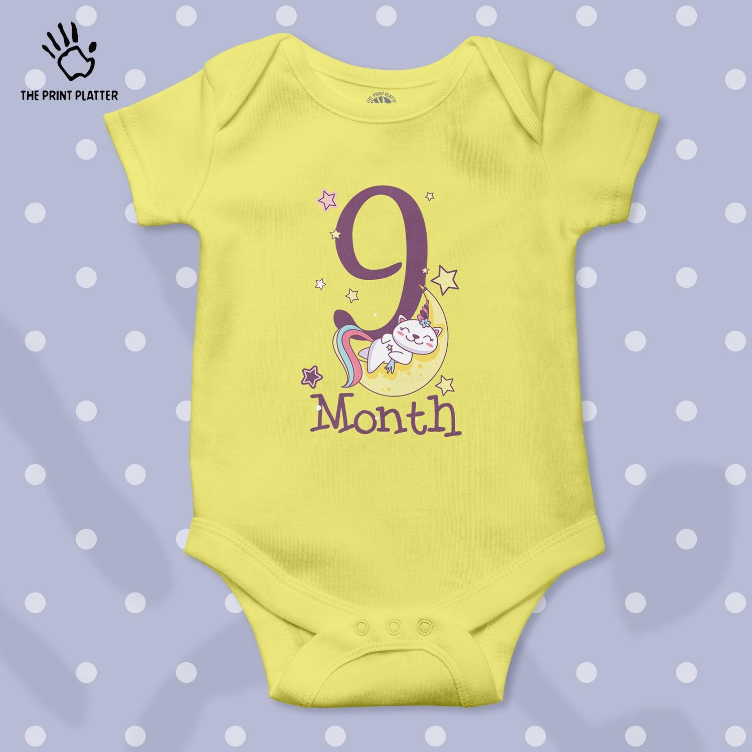 9 Month Unisex Half Sleeve Romper