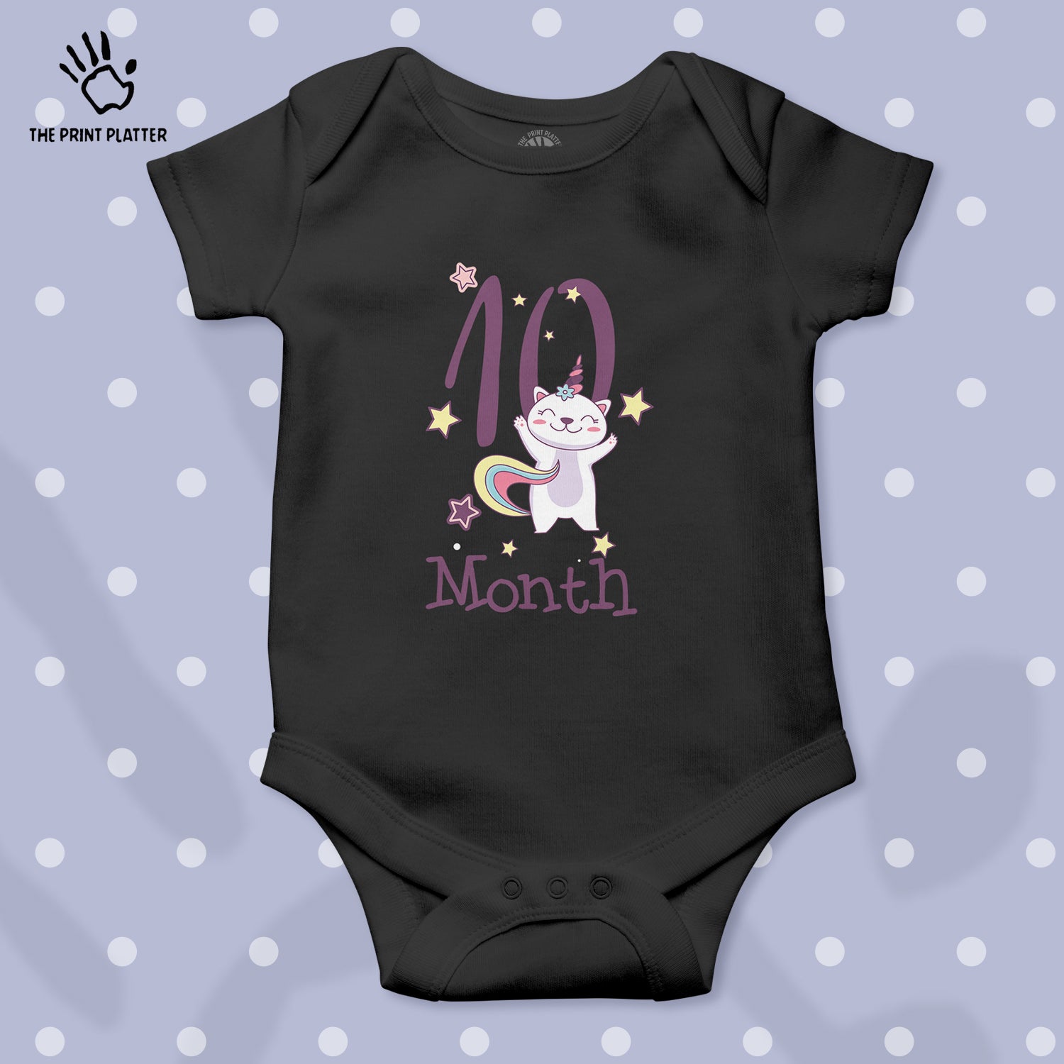 10 Month Unisex Half Sleeve Romper