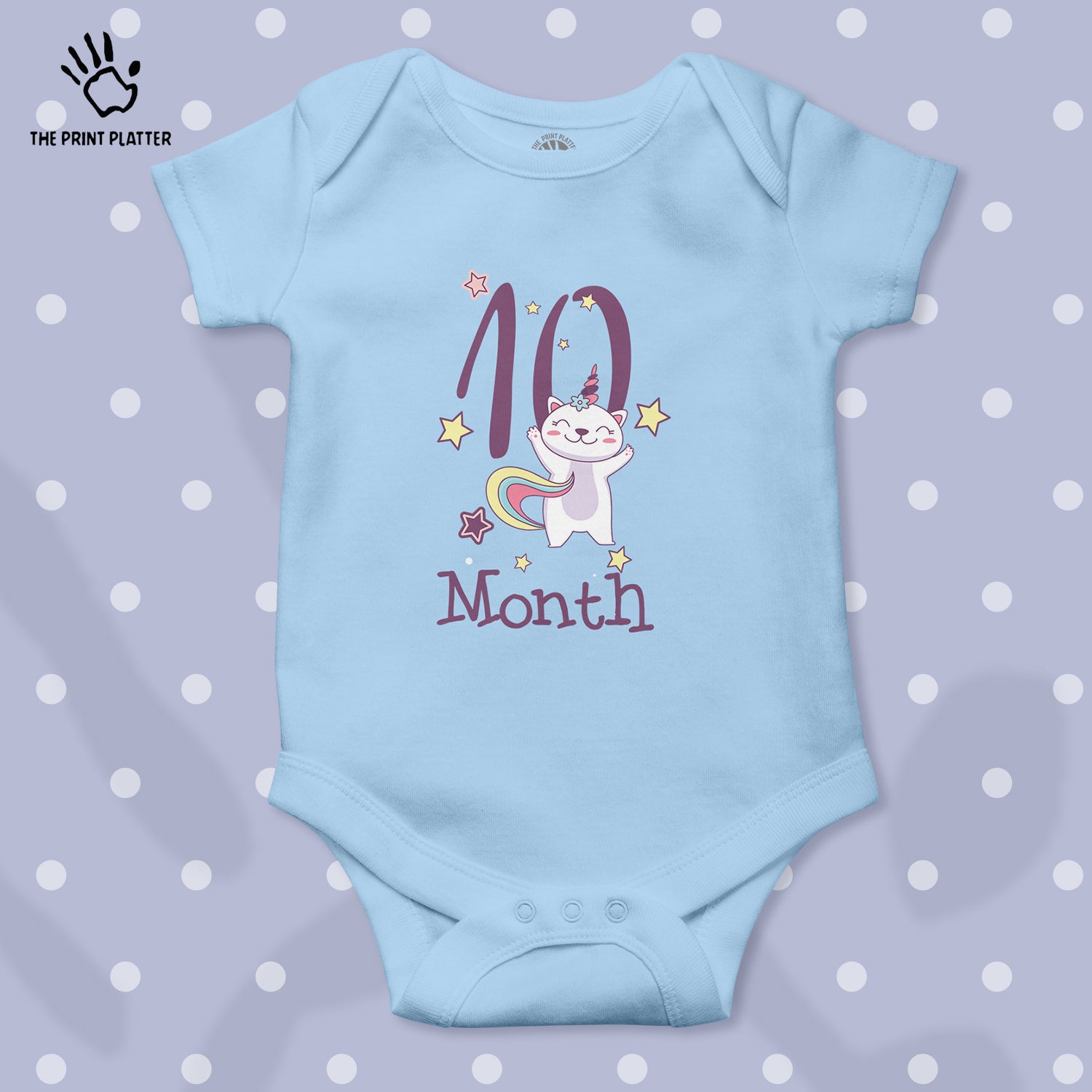 10 Month Unisex Half Sleeve Romper