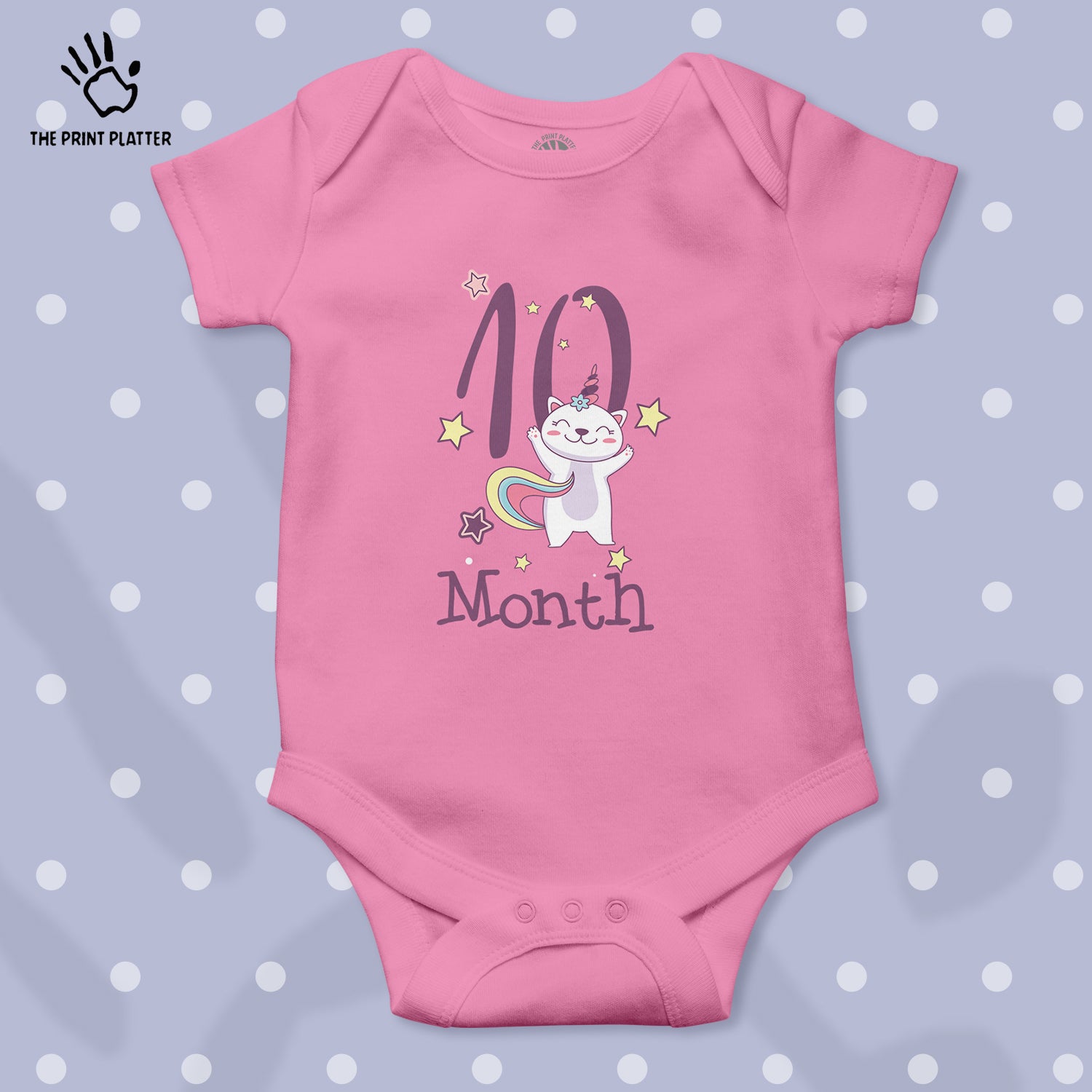 10 Month Unisex Half Sleeve Romper