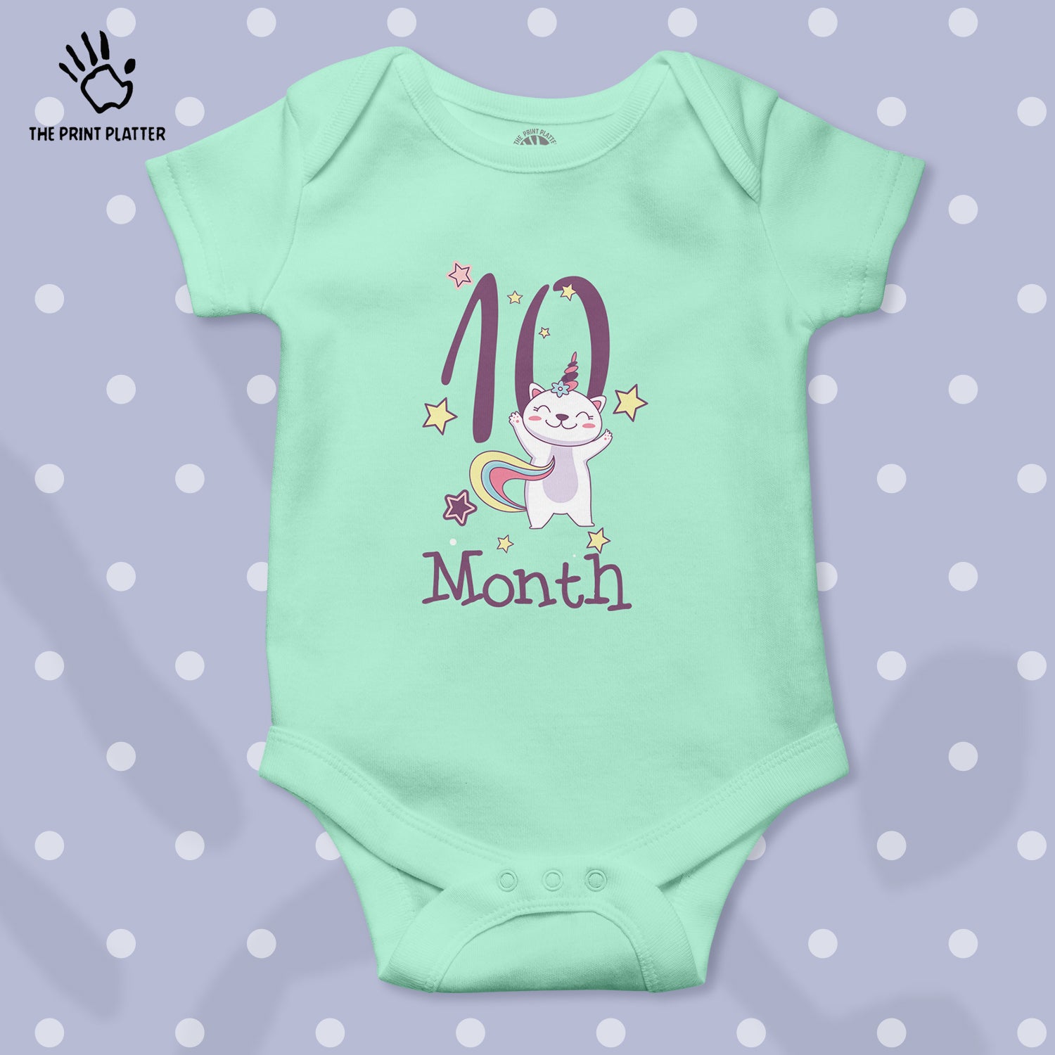 10 Month Unisex Half Sleeve Romper