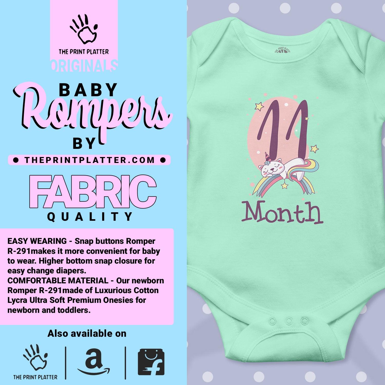 11 Month Unisex Half Sleeve Romper