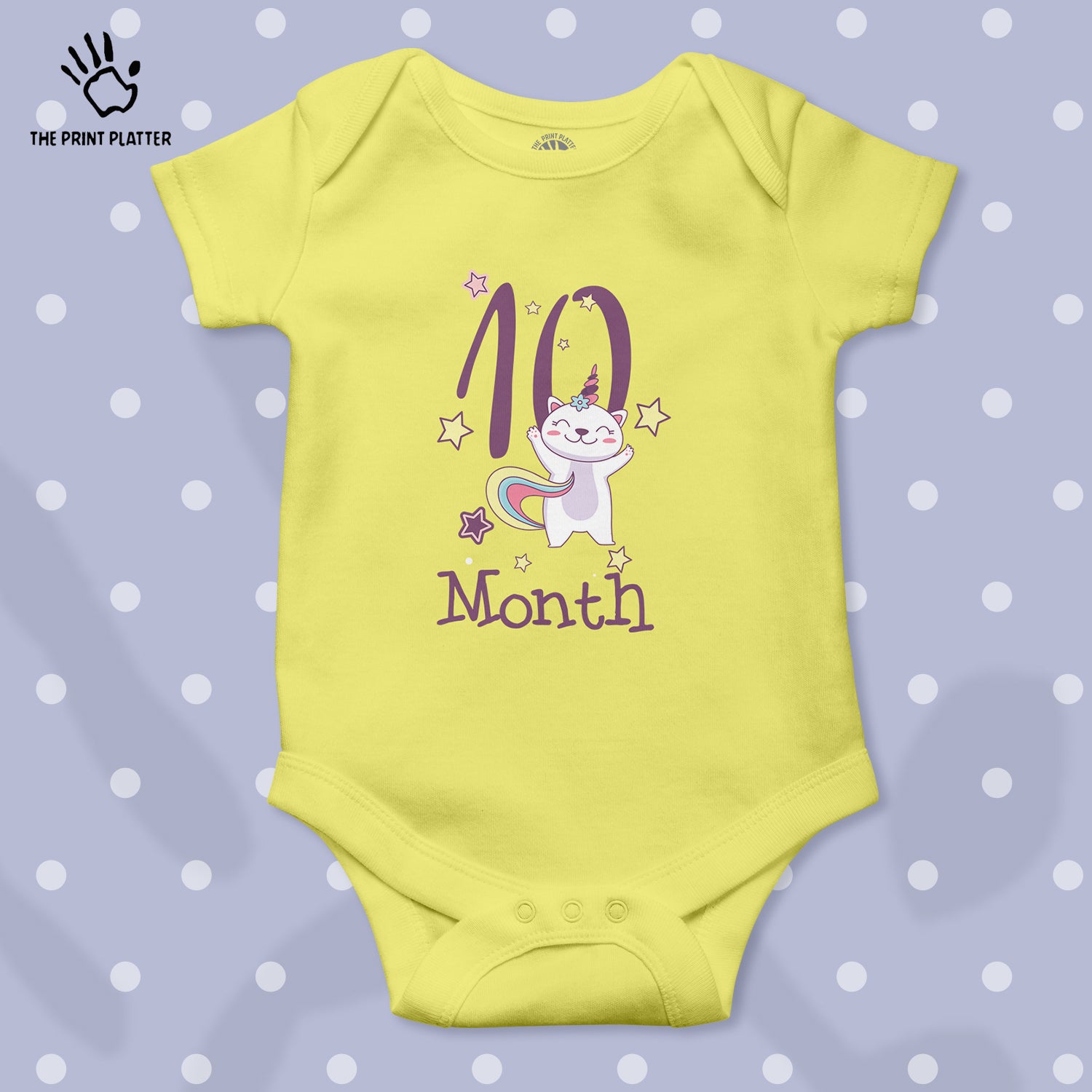 10 Month Unisex Half Sleeve Romper