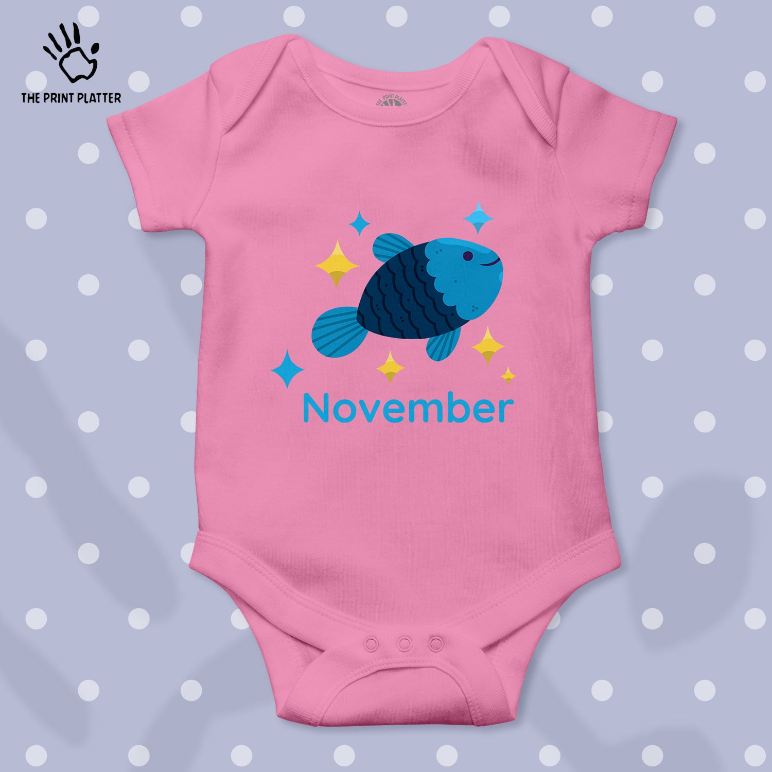 November Unisex Half Sleeve Romper