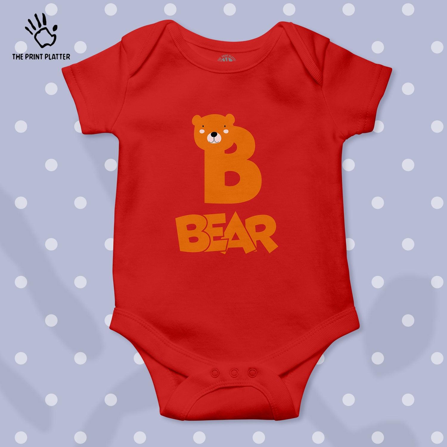 B - Bear Unisex Half Sleeve Romper