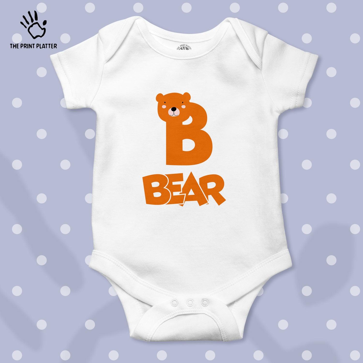 B - Bear Unisex Half Sleeve Romper