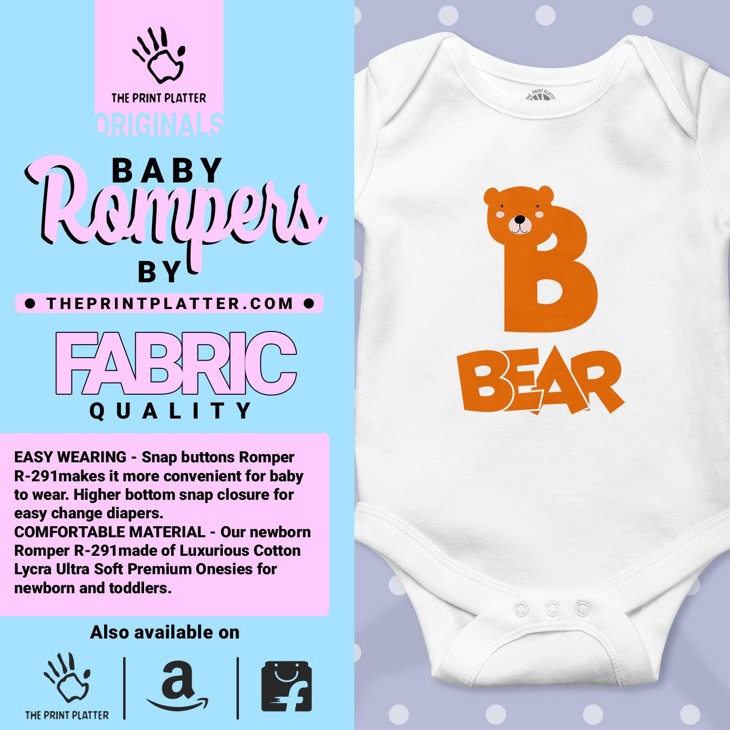 B - Bear Unisex Half Sleeve Romper