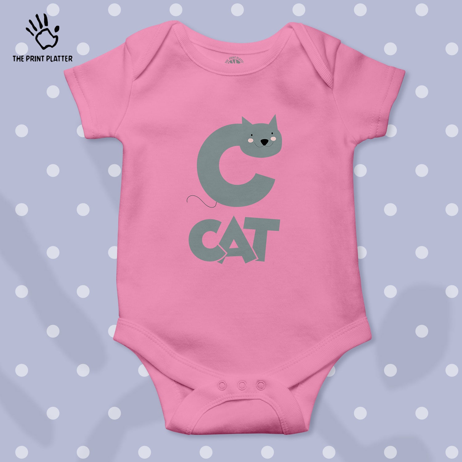 C - Cat Unisex Half Sleeve Romper