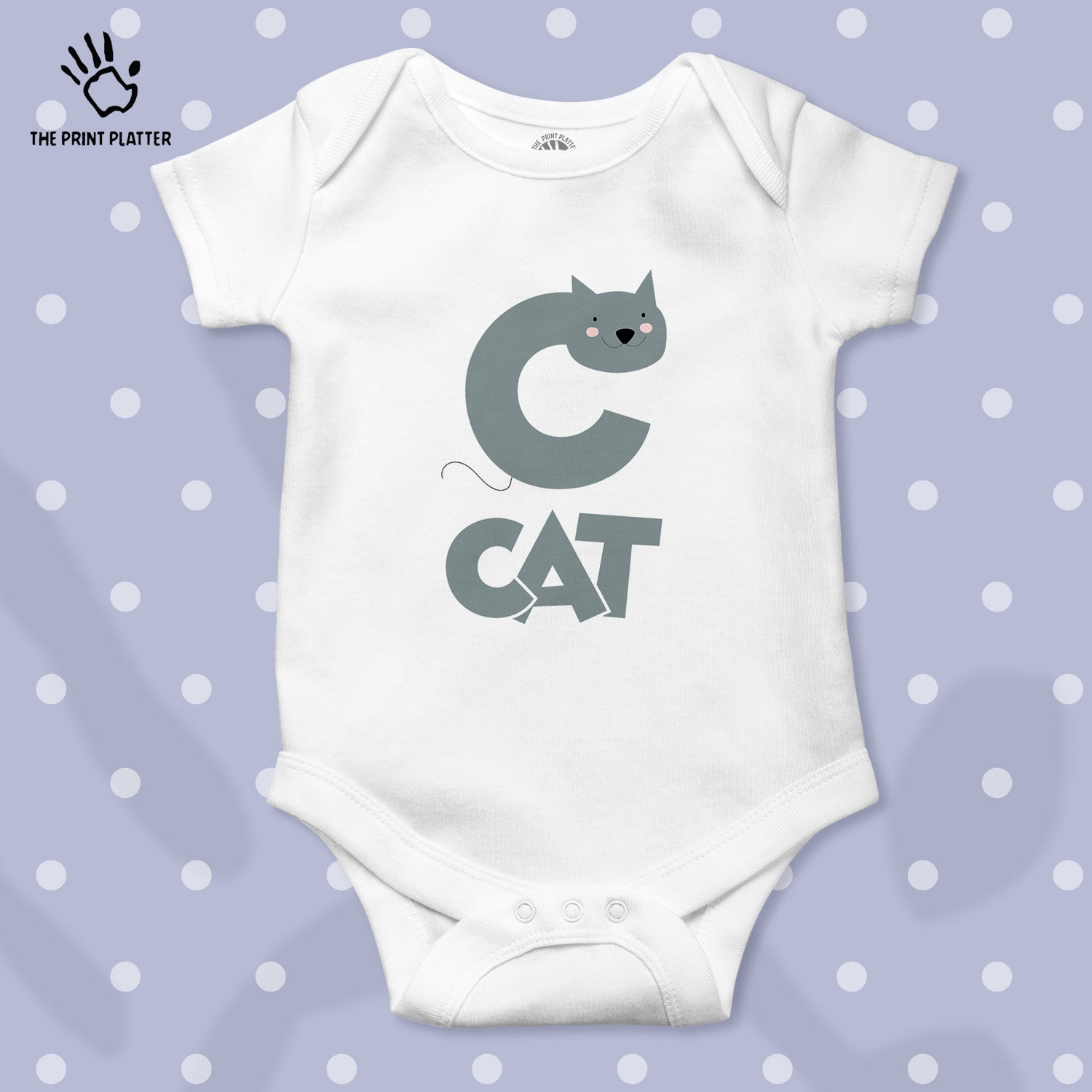 C - Cat Unisex Half Sleeve Romper