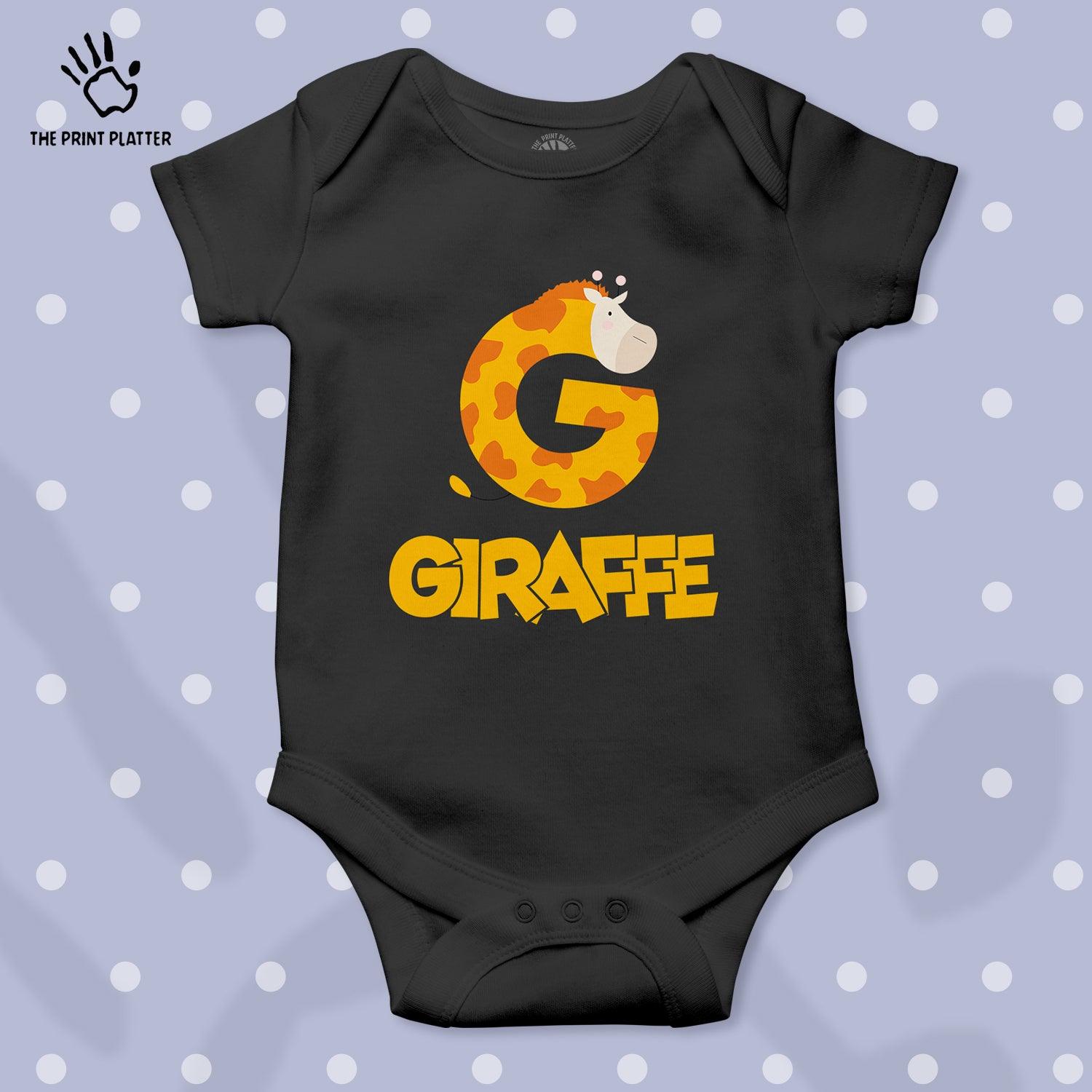 G - Giraffe Unisex Half Sleeve Romper