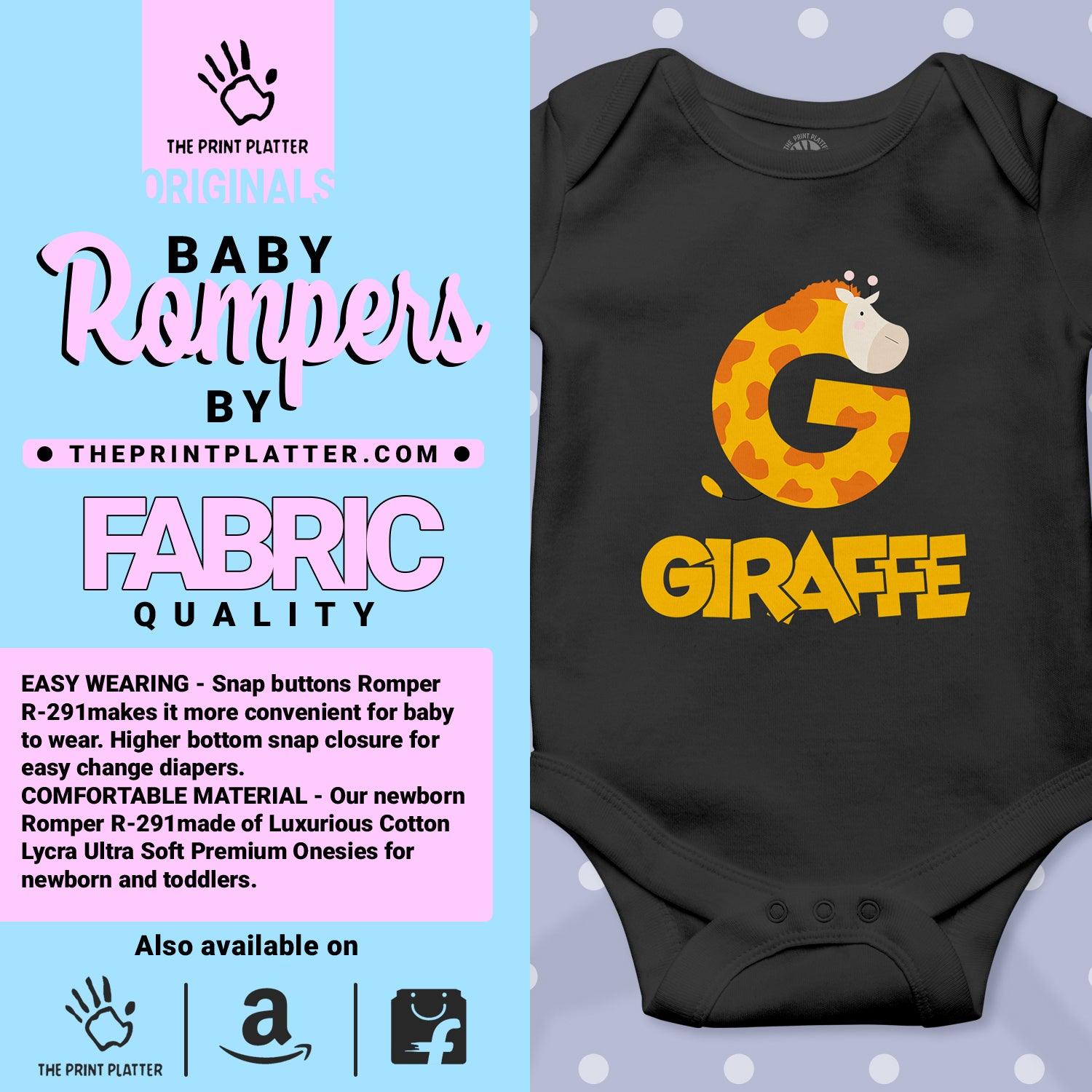 G - Giraffe Unisex Half Sleeve Romper