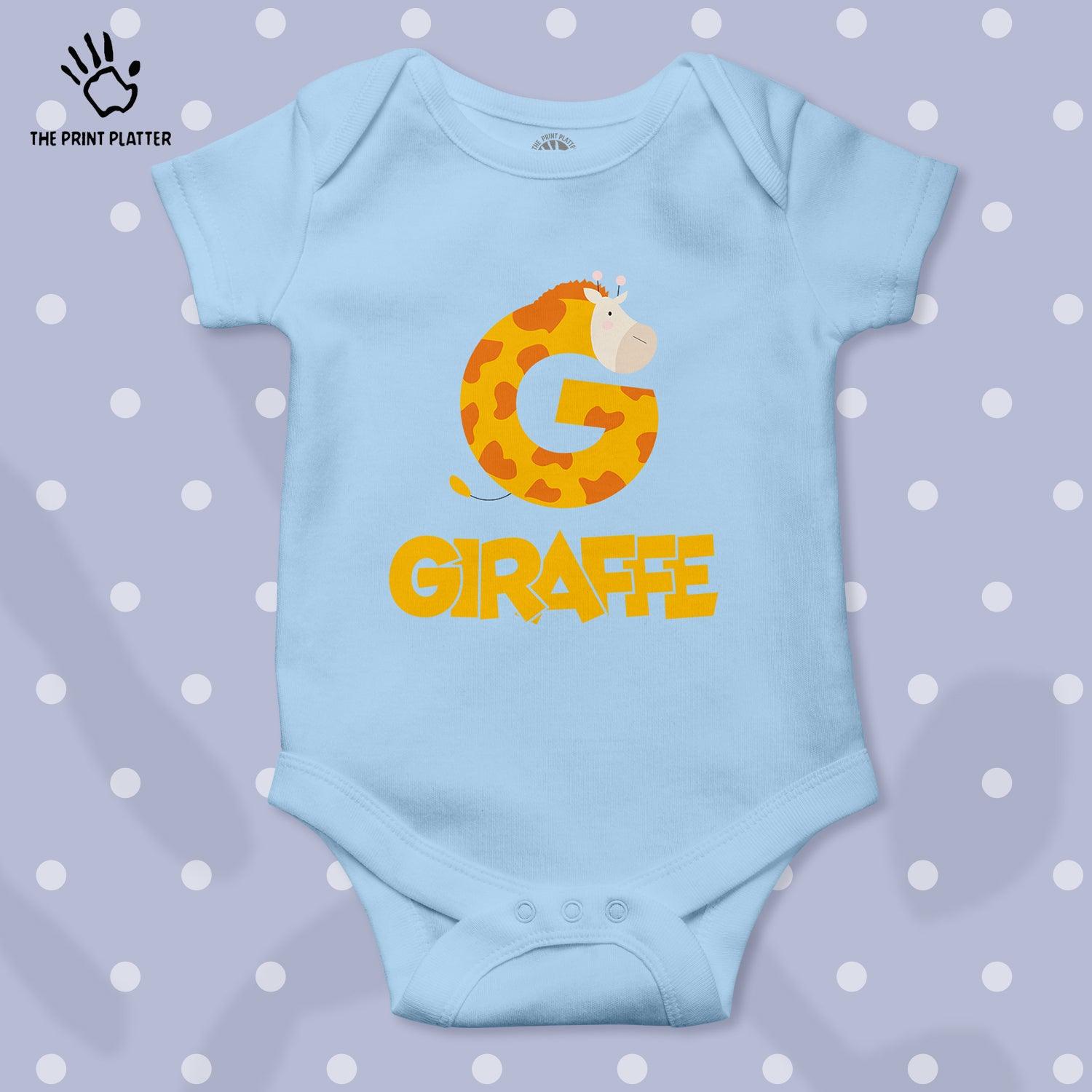 G - Giraffe Unisex Half Sleeve Romper