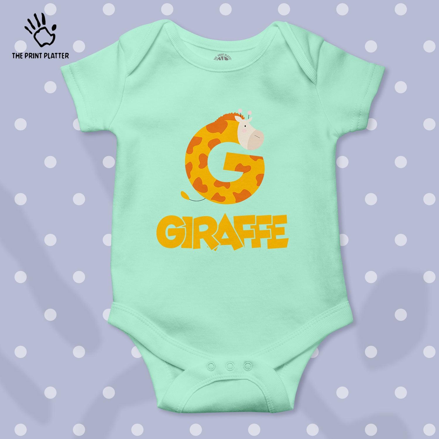 G - Giraffe Unisex Half Sleeve Romper