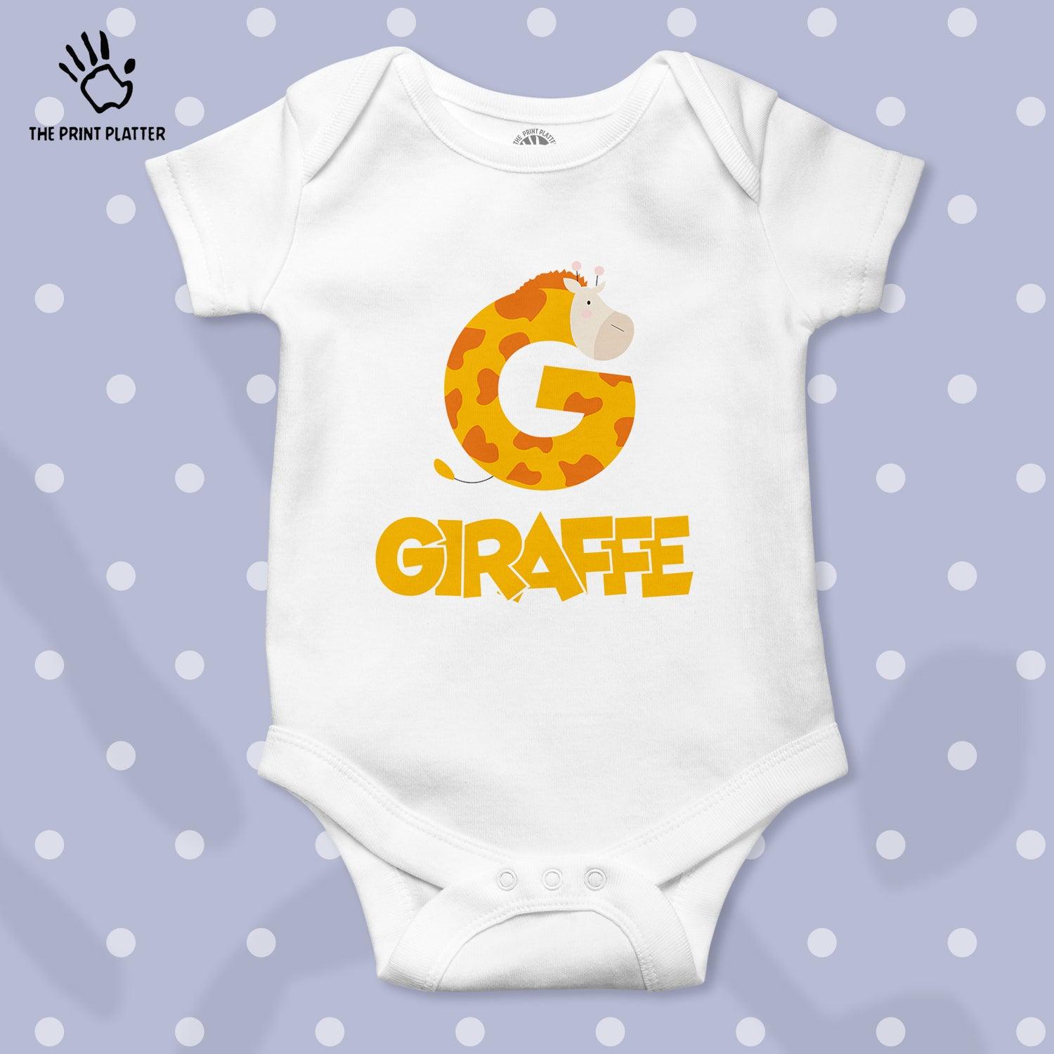 G - Giraffe Unisex Half Sleeve Romper