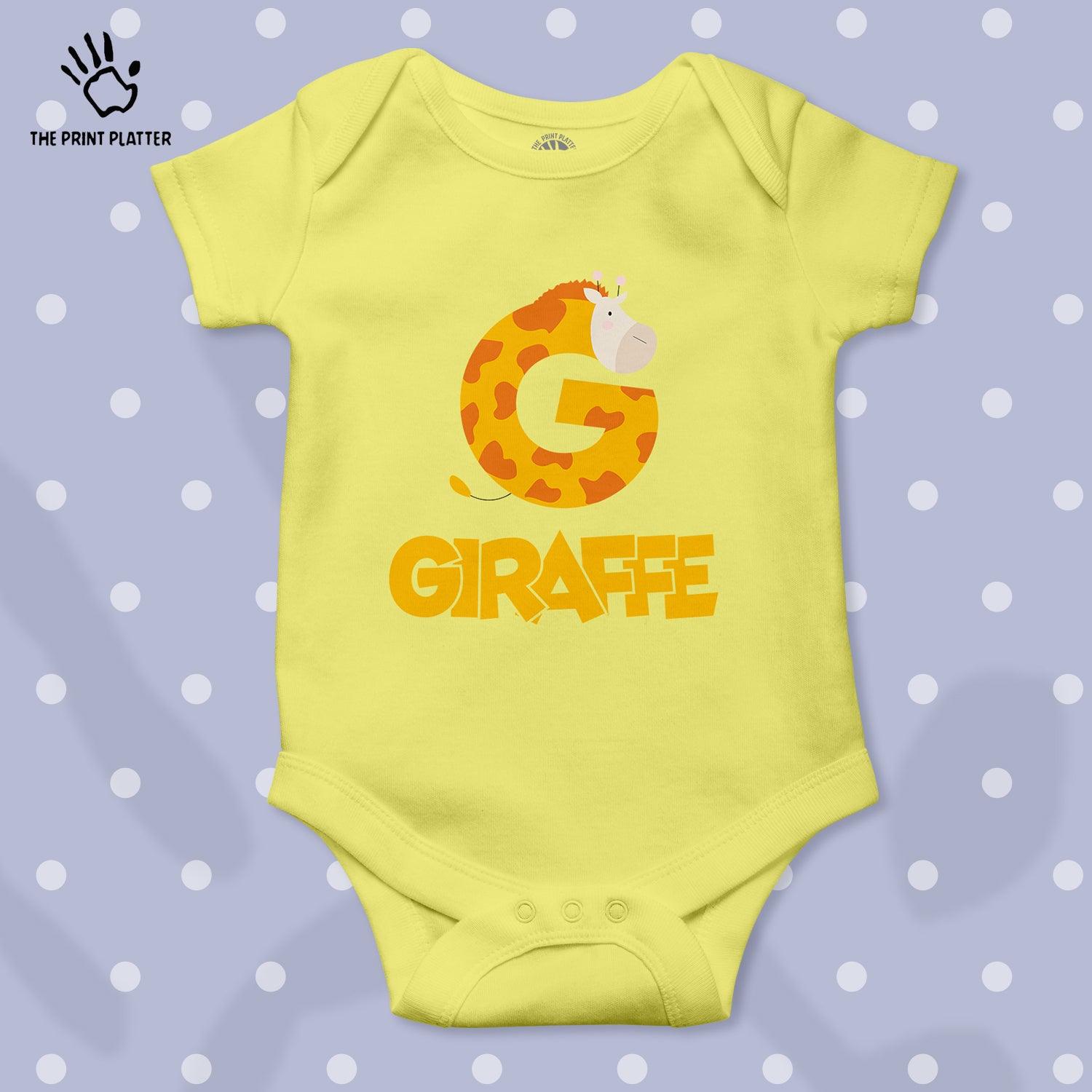 G - Giraffe Unisex Half Sleeve Romper