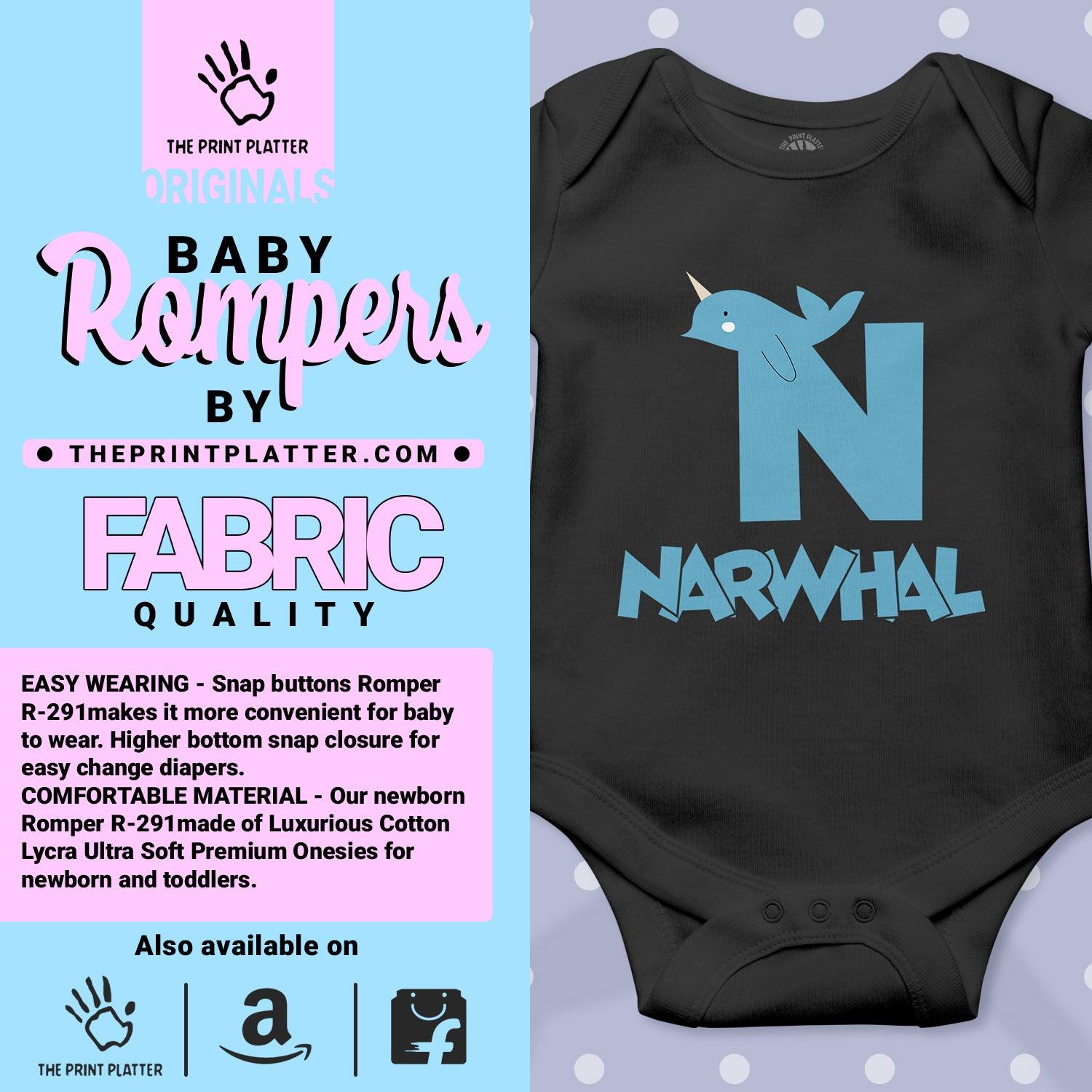 N - Narwhal Unisex Half Sleeve Romper