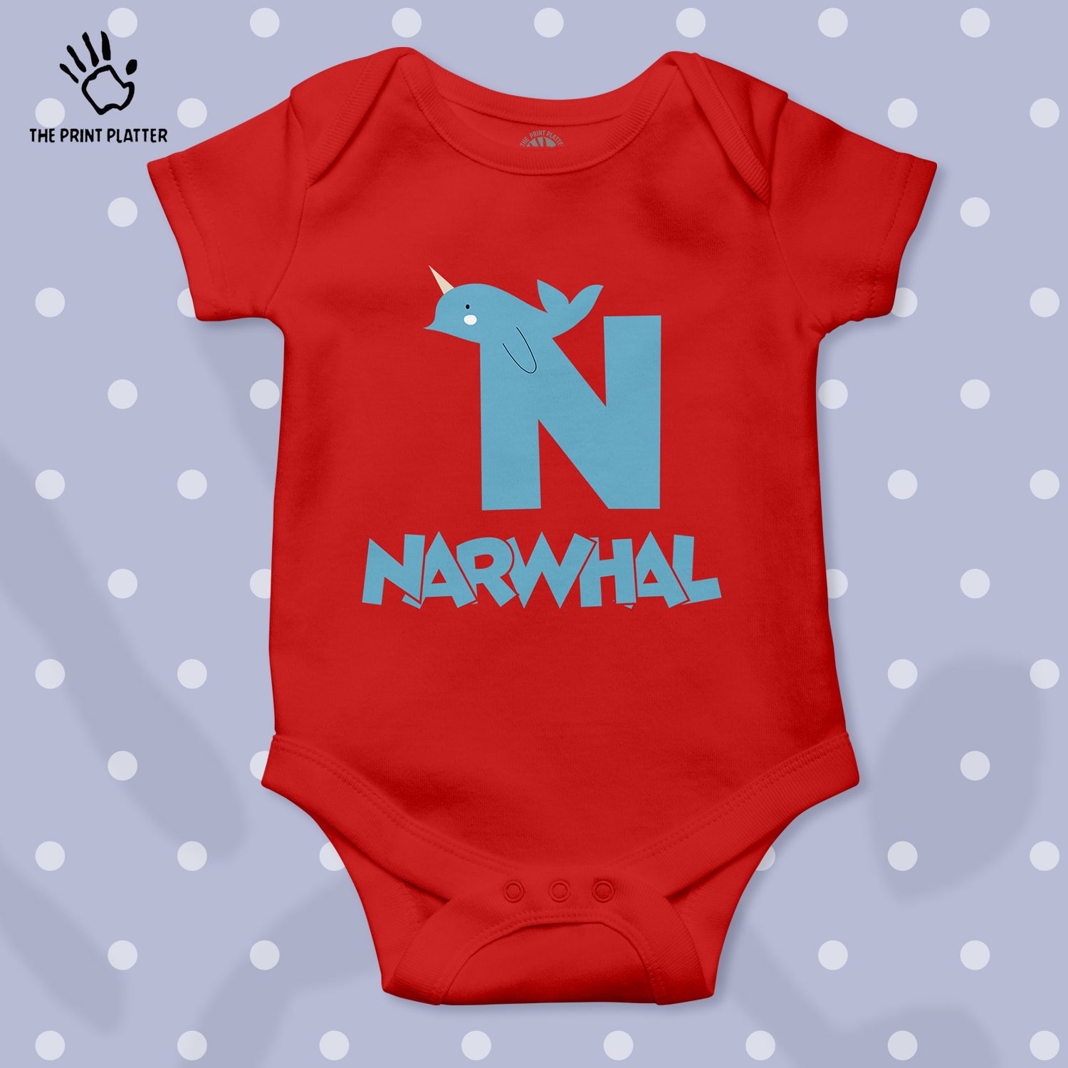 N - Narwhal Unisex Half Sleeve Romper