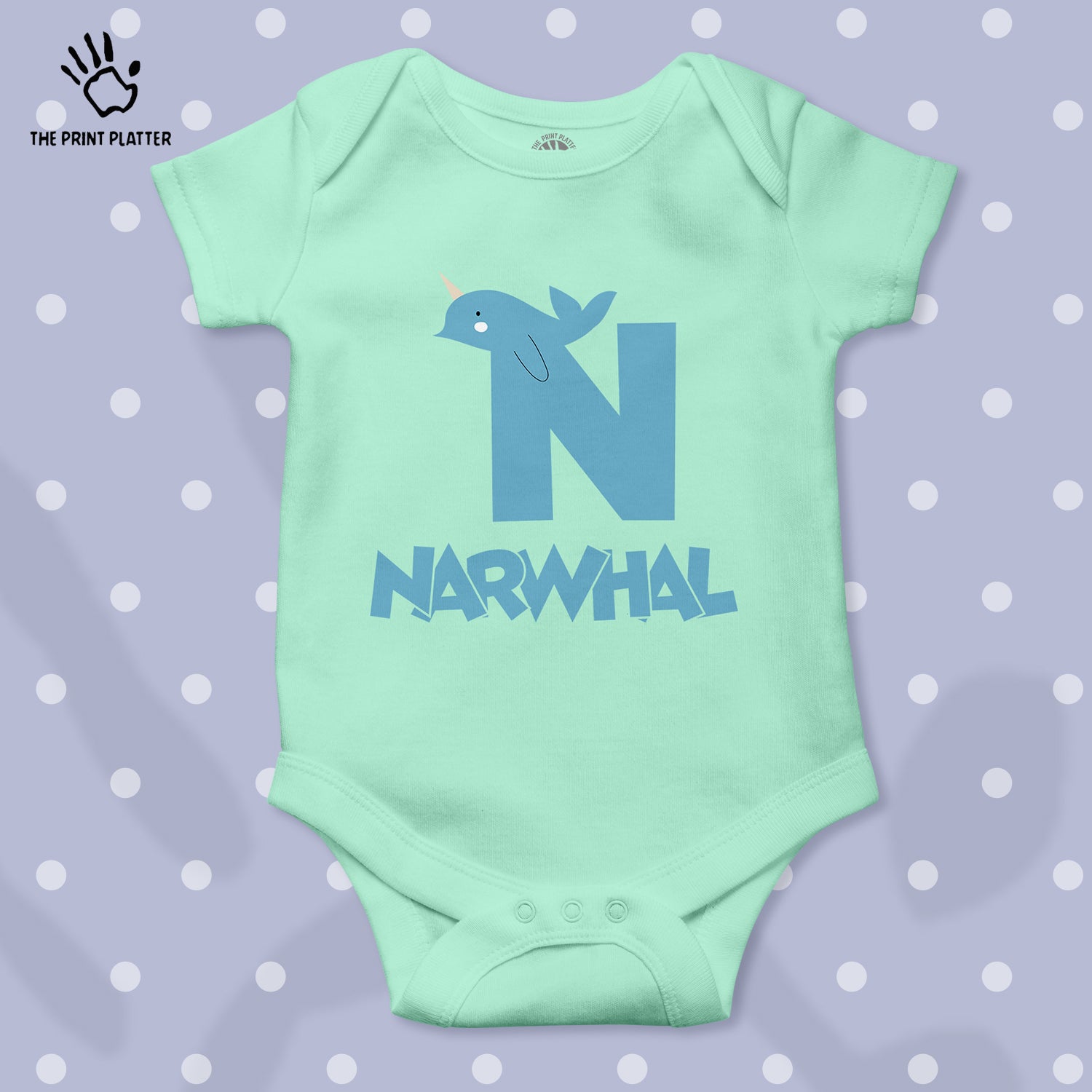 N - Narwhal Unisex Half Sleeve Romper