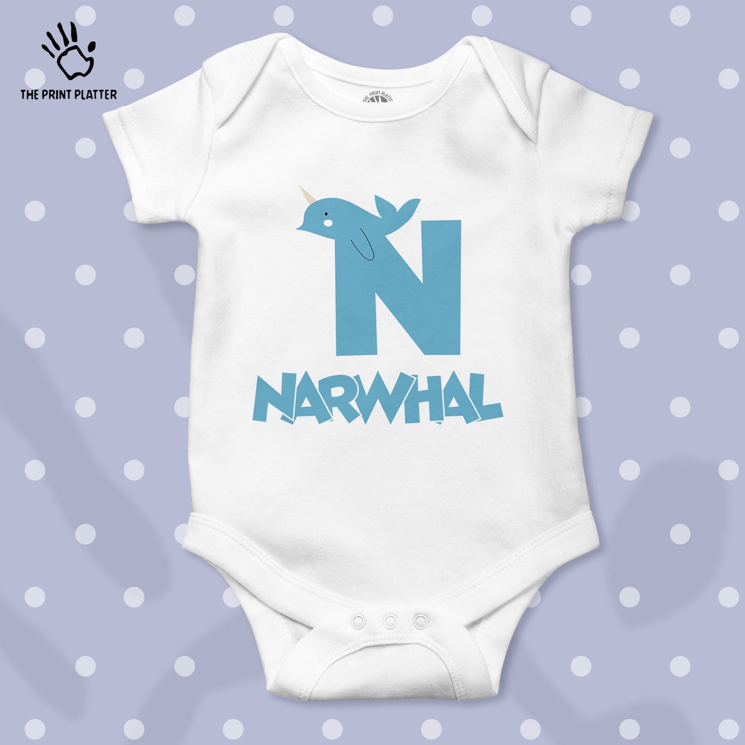 N - Narwhal Unisex Half Sleeve Romper