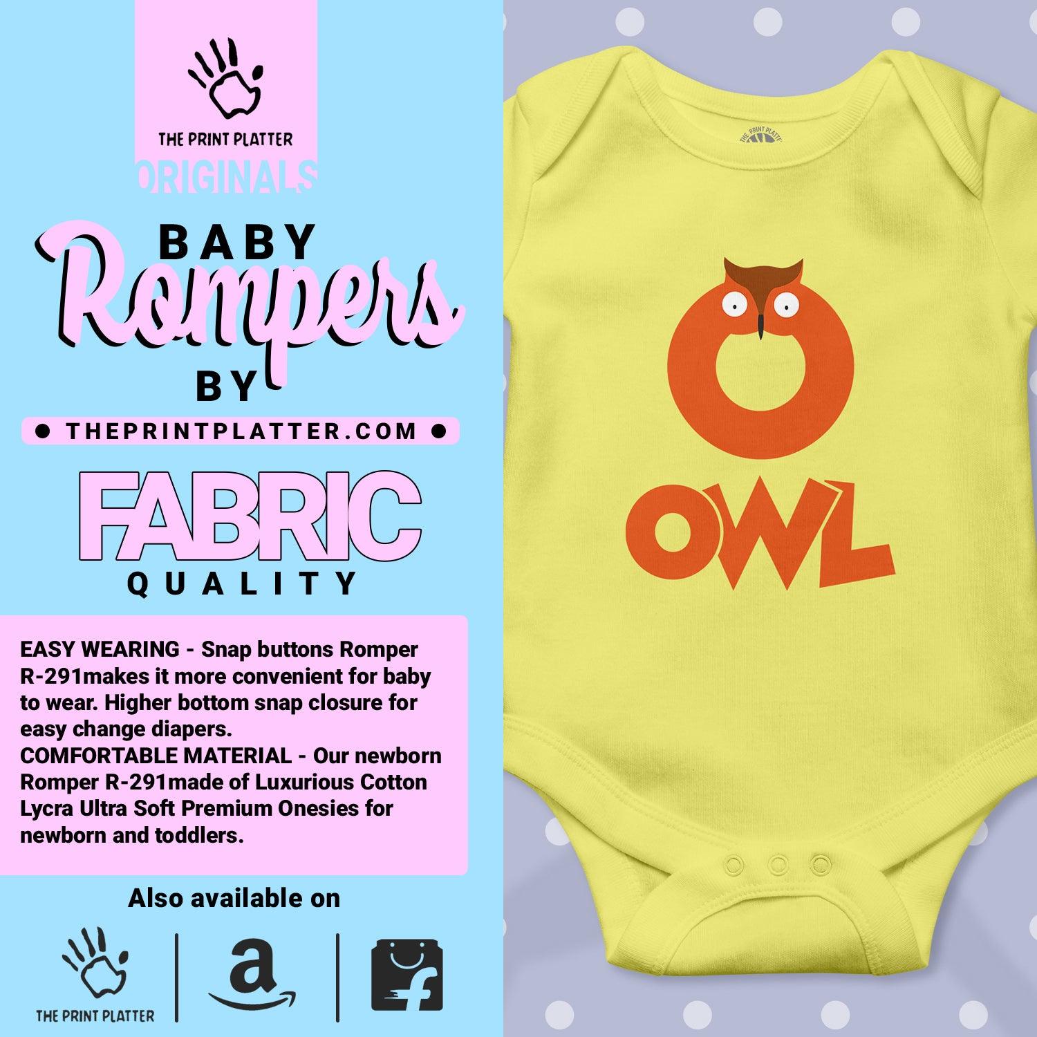 O - Owl Unisex Half Sleeve Romper