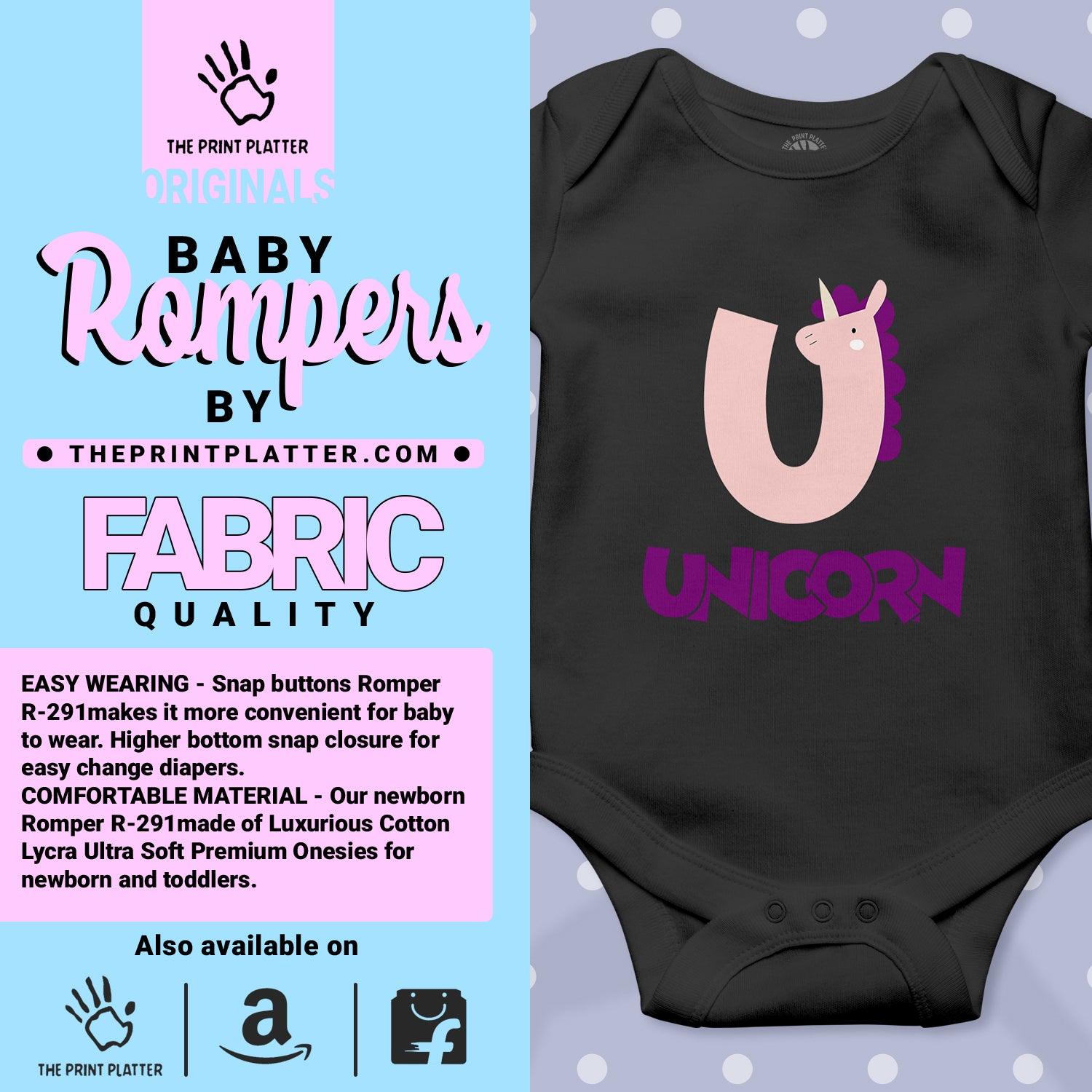 U - Unicorn Unisex Half Sleeve Romper