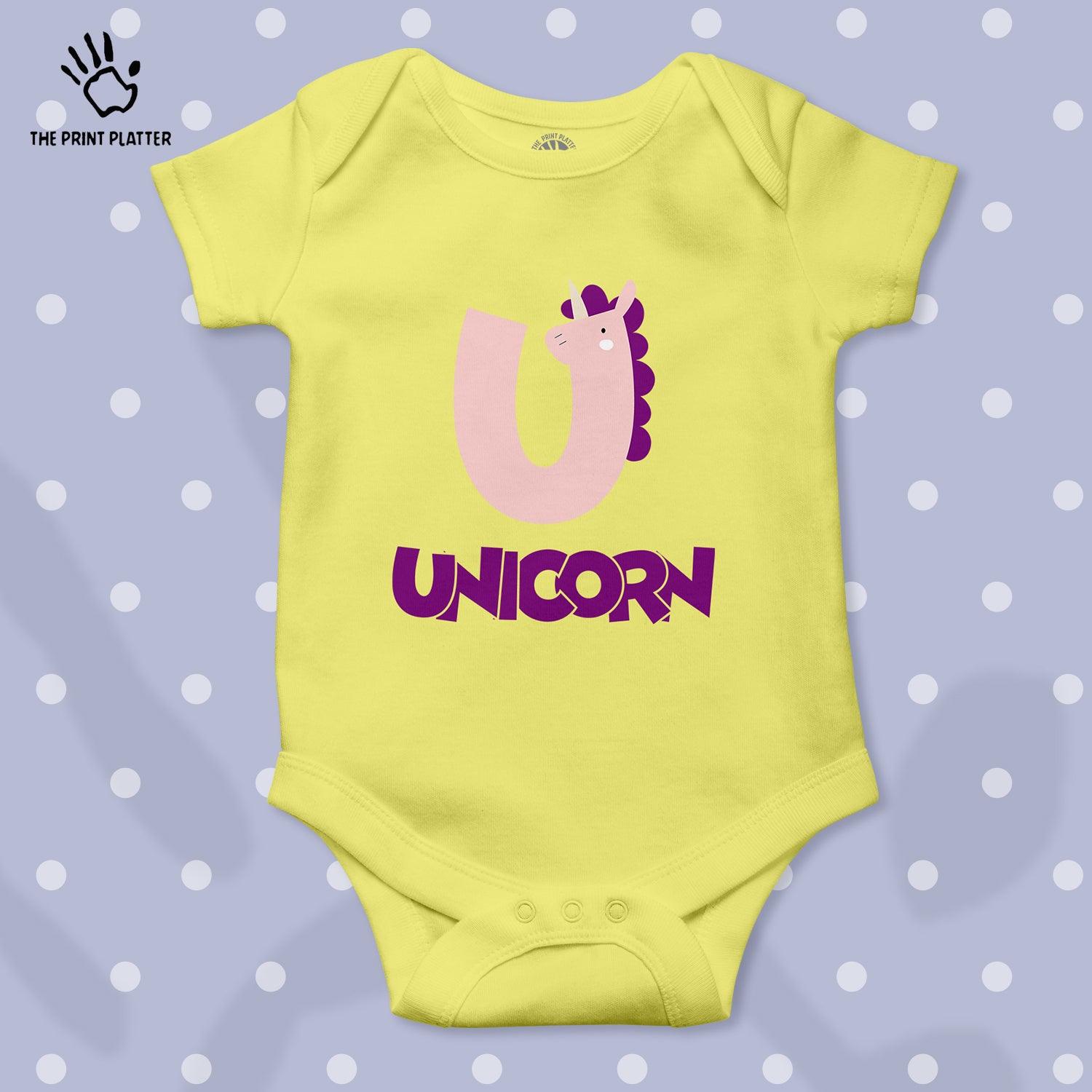 U - Unicorn Unisex Half Sleeve Romper