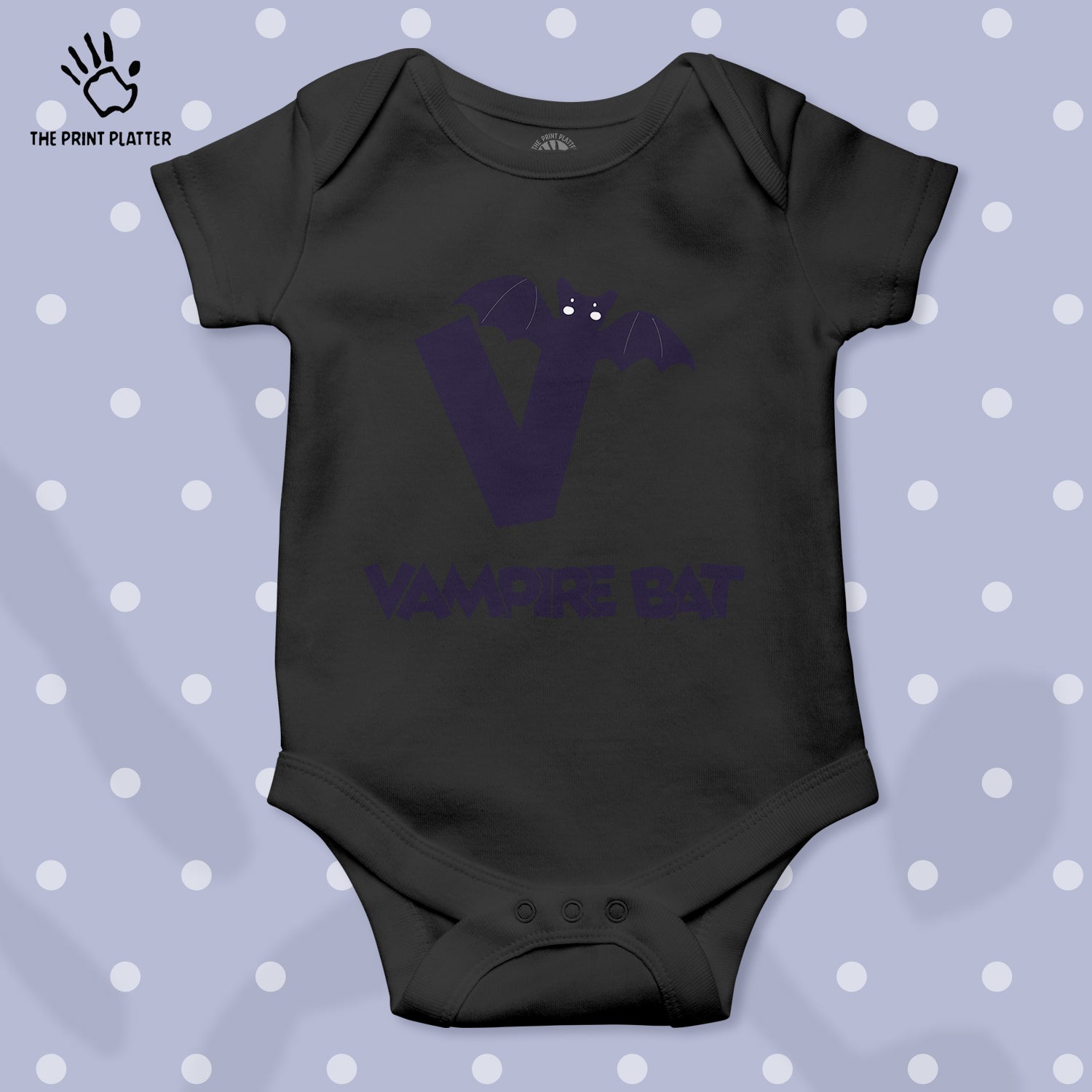 V - Vampire Bat Unisex Half Sleeve Romper