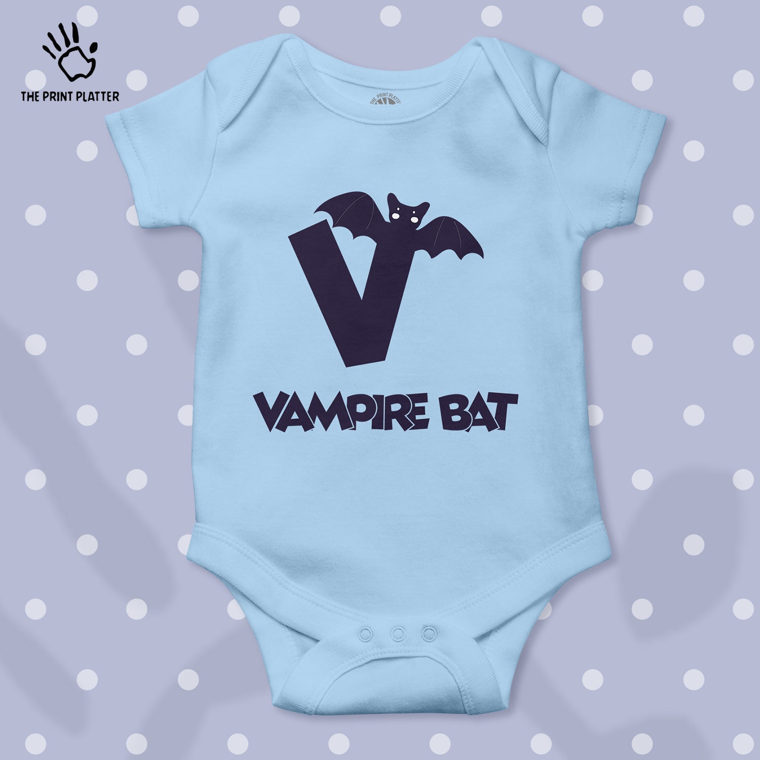 V - Vampire Bat Unisex Half Sleeve Romper