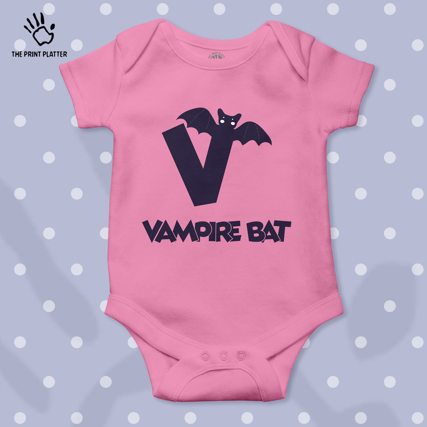 V - Vampire Bat Unisex Half Sleeve Romper