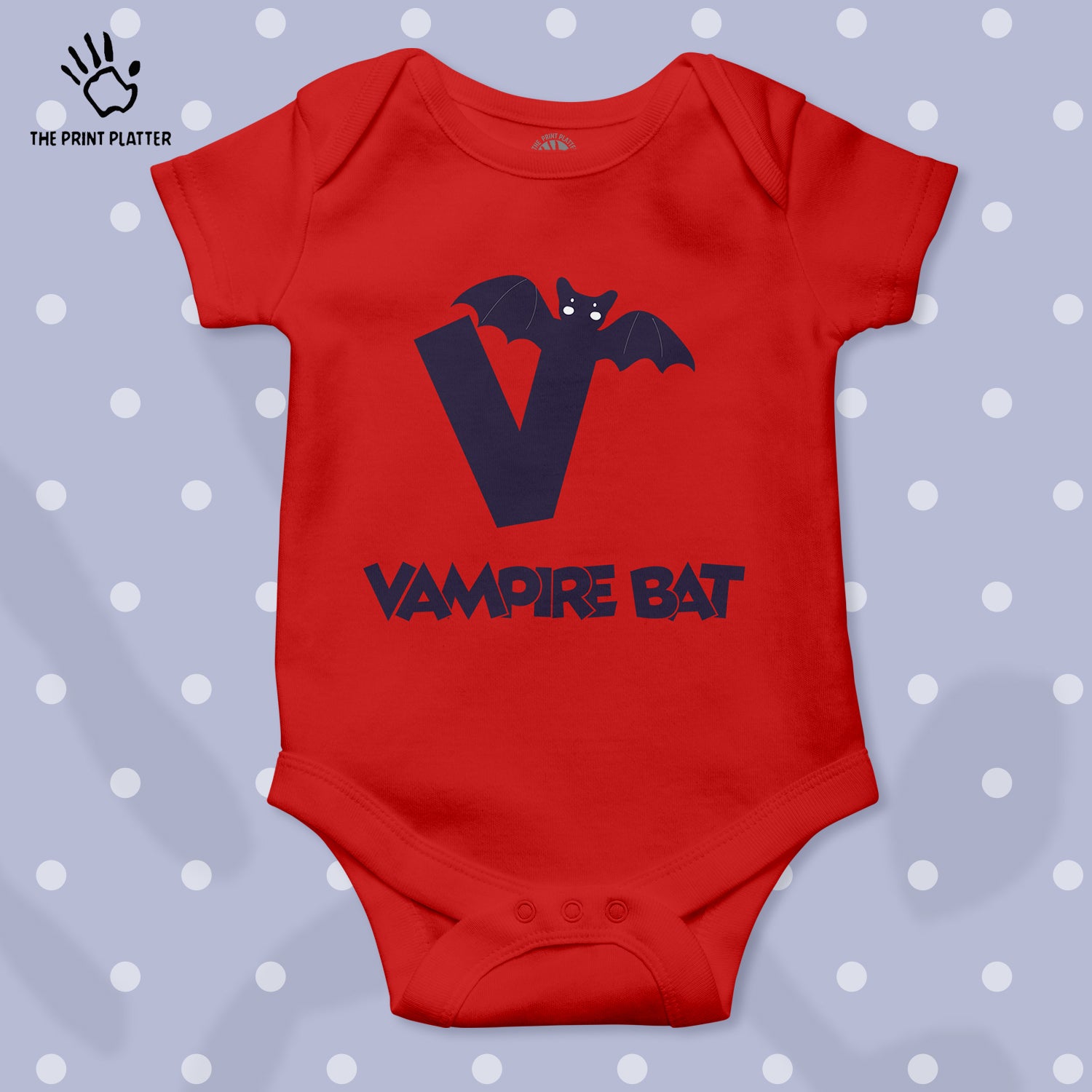 V - Vampire Bat Unisex Half Sleeve Romper