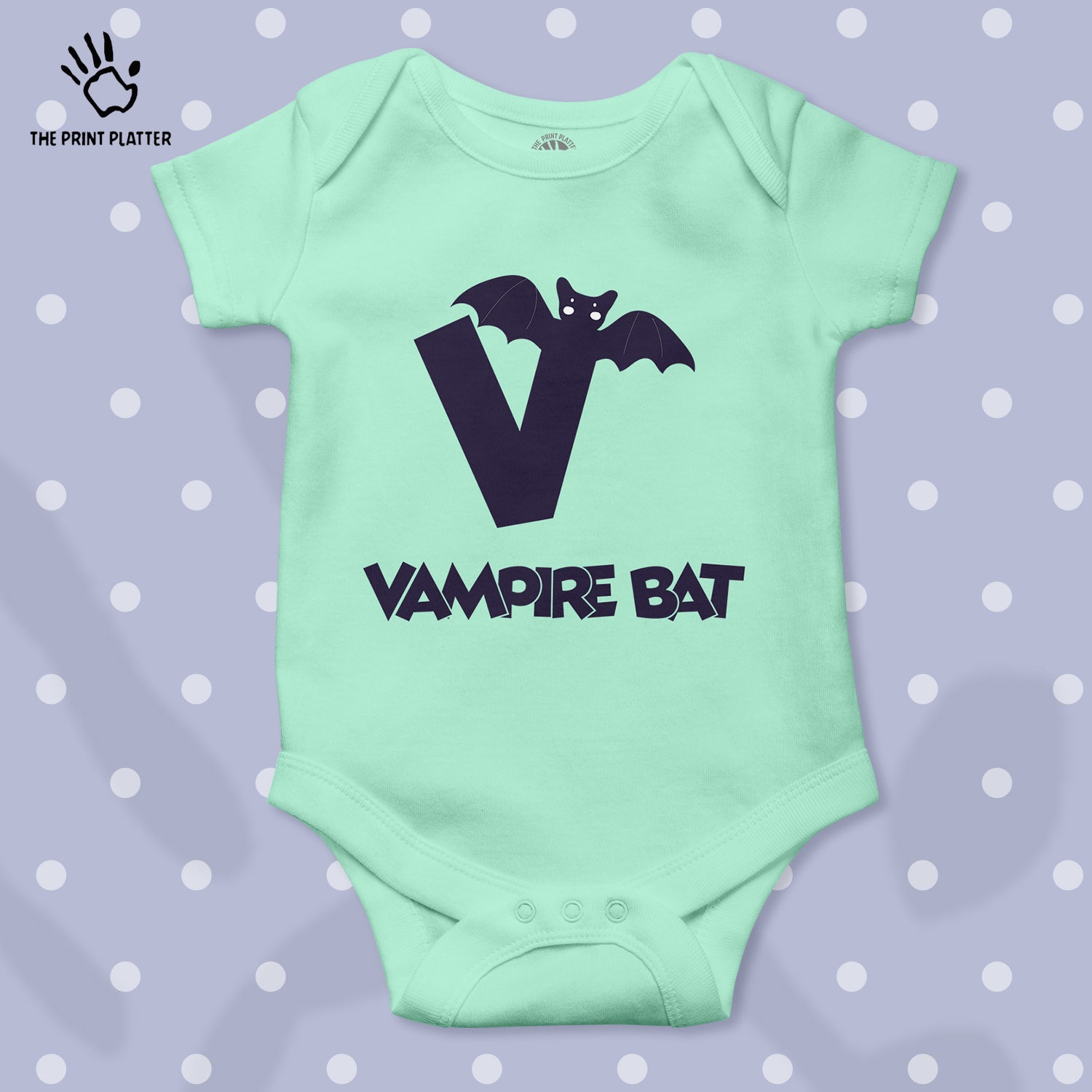 V - Vampire Bat Unisex Half Sleeve Romper