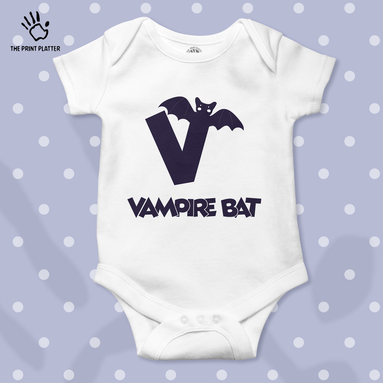 V - Vampire Bat Unisex Half Sleeve Romper