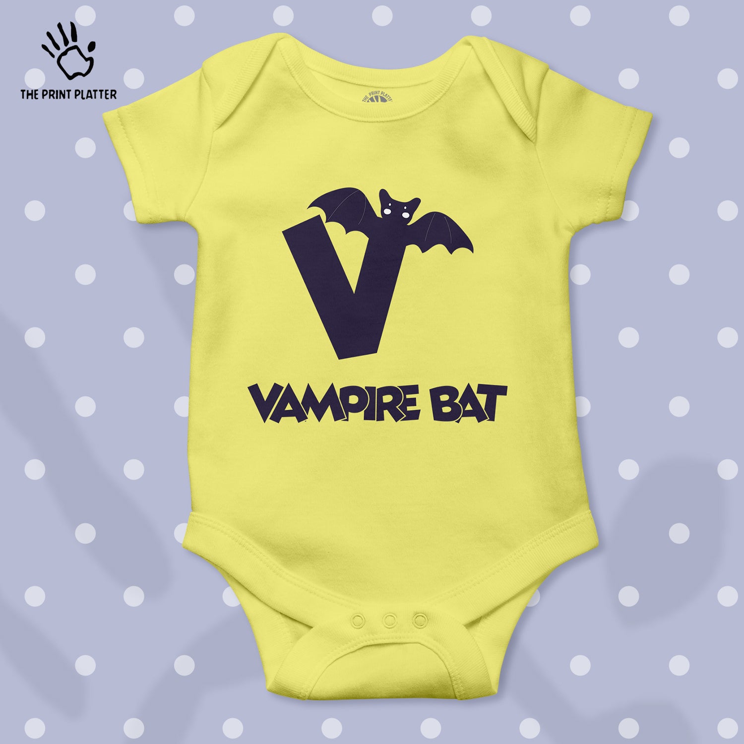 V - Vampire Bat Unisex Half Sleeve Romper