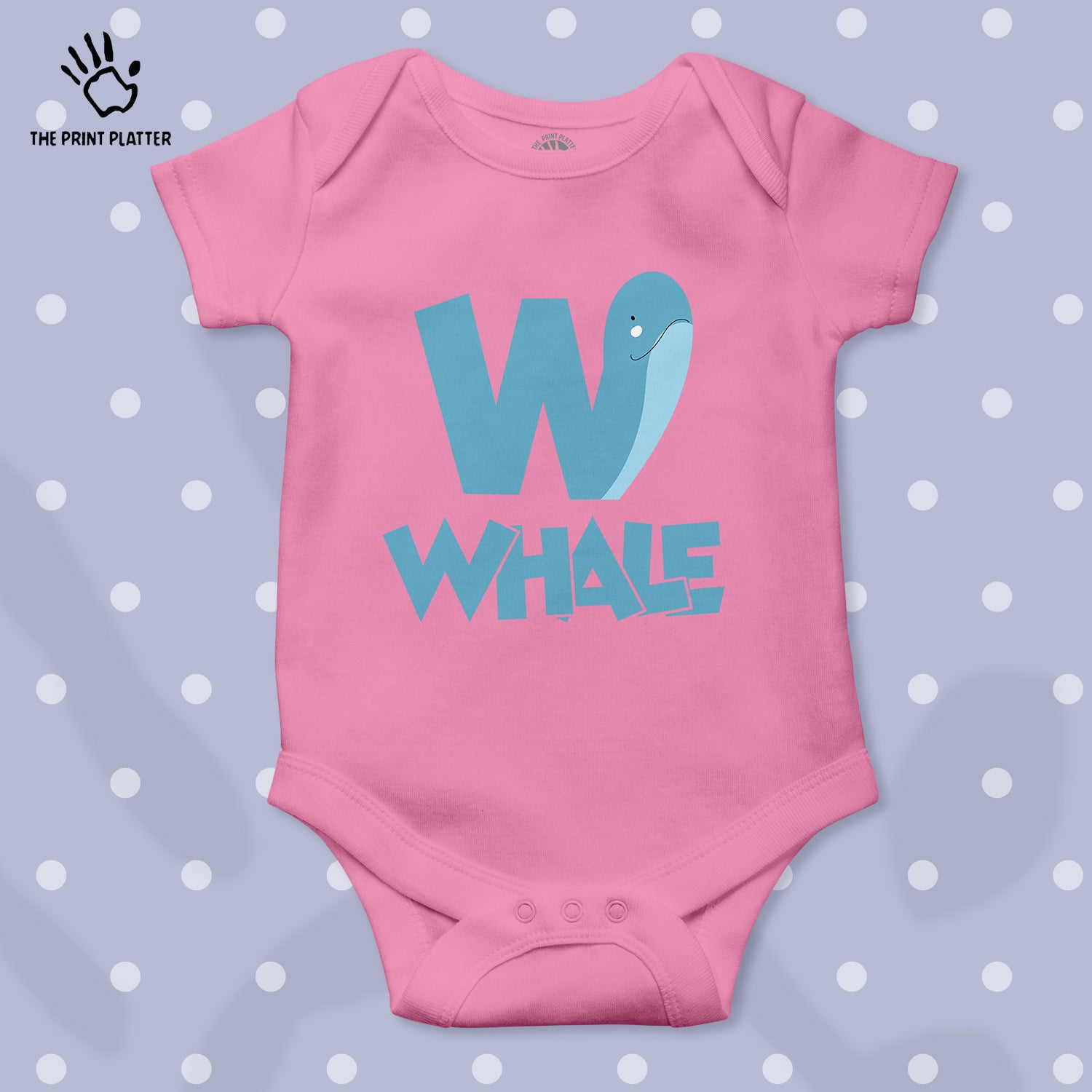 W- Whale Unisex Half Sleeve Romper