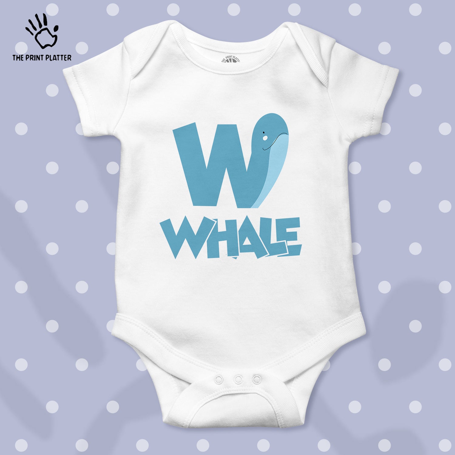 W- Whale Unisex Half Sleeve Romper