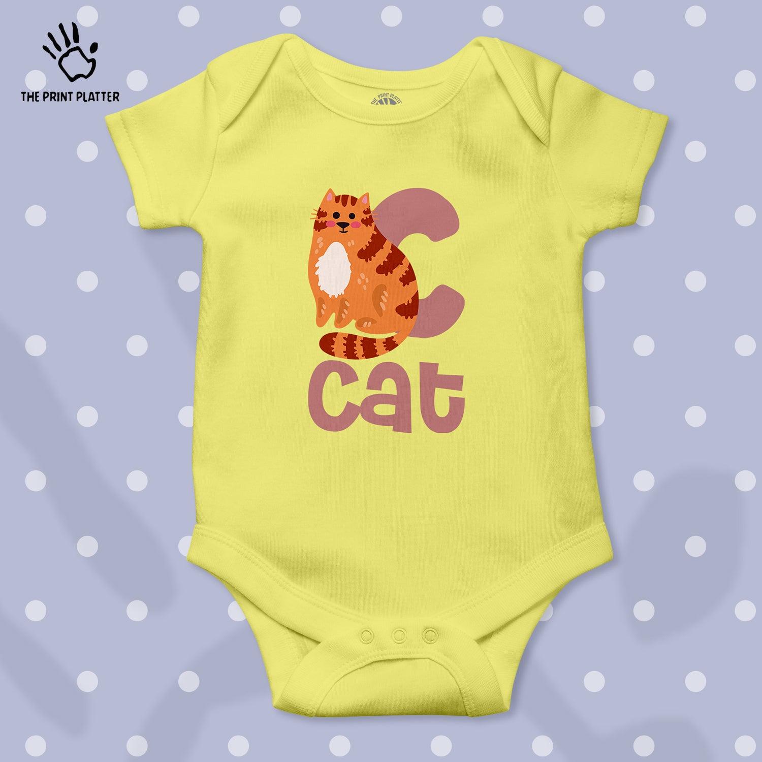 Cat Unisex Half Sleeve Romper