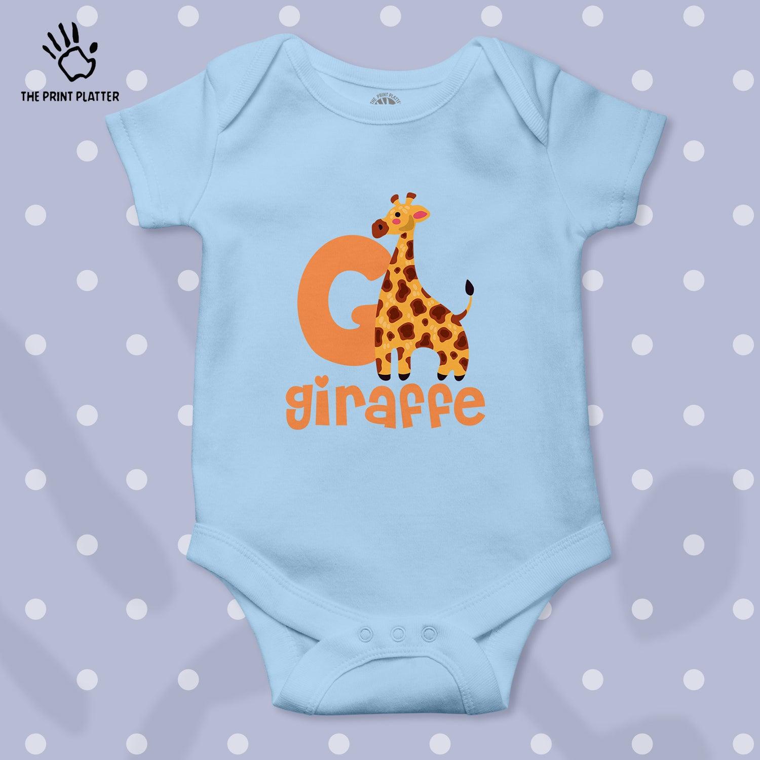 Giraffe Unisex Half Sleeve Romper