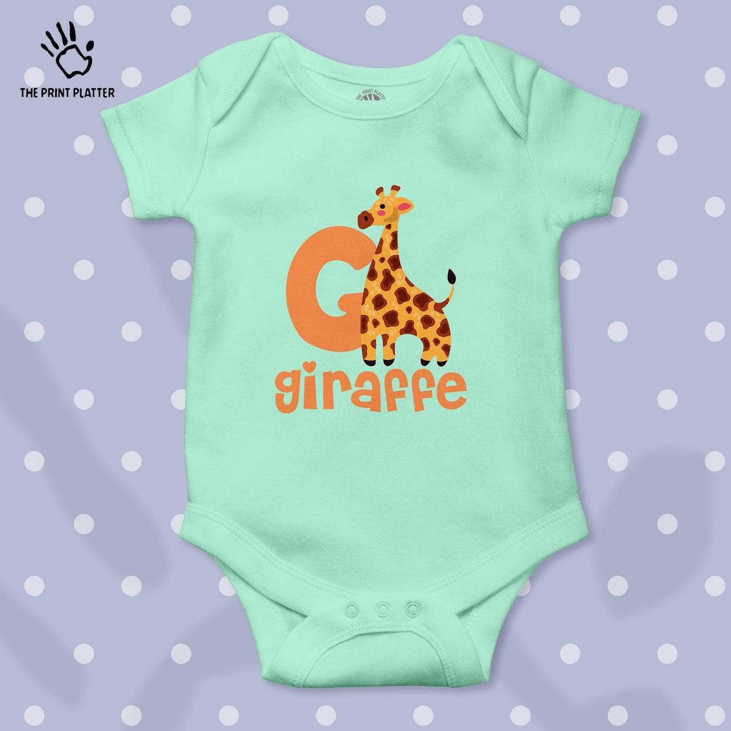 Giraffe Unisex Half Sleeve Romper