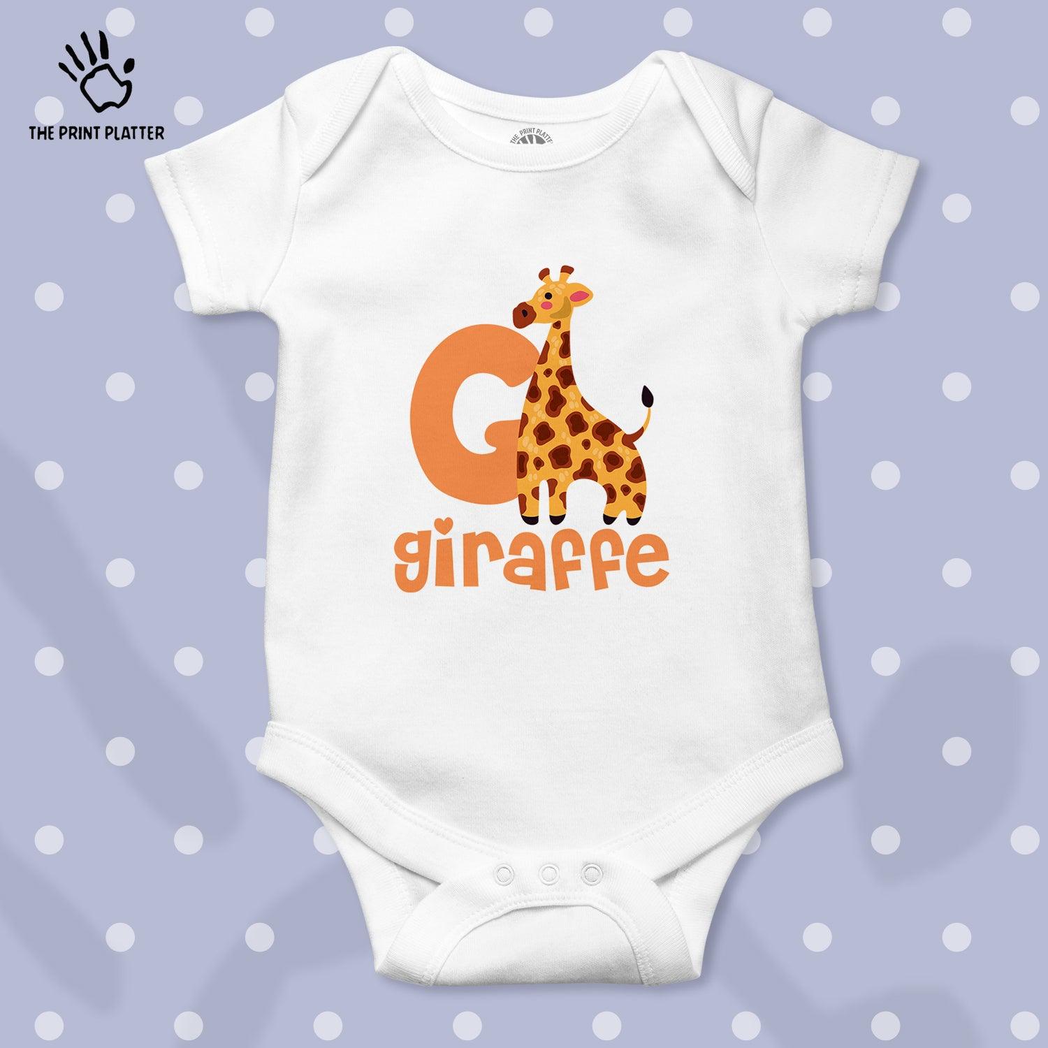 Giraffe Unisex Half Sleeve Romper