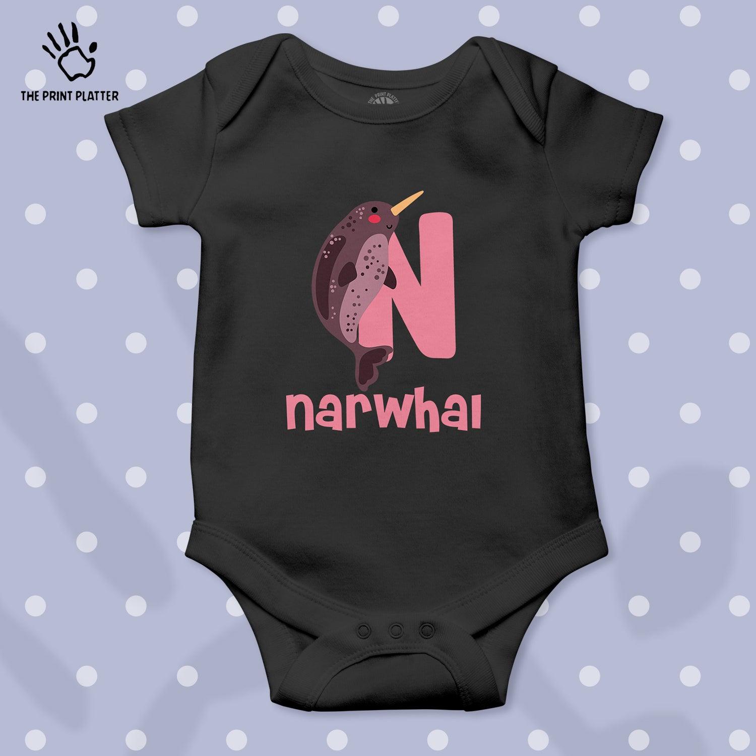 Narwhal Unisex Half Sleeve Romper