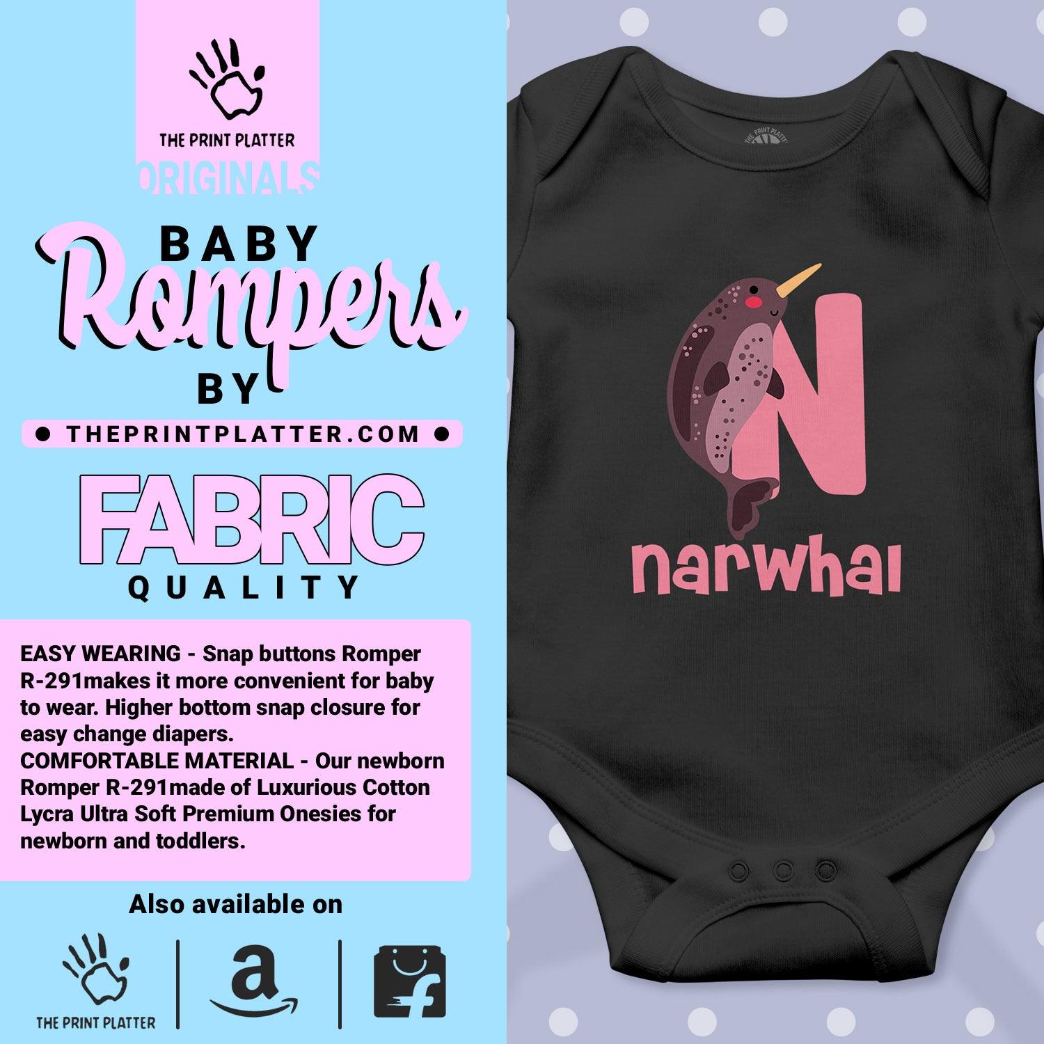 Narwhal Unisex Half Sleeve Romper