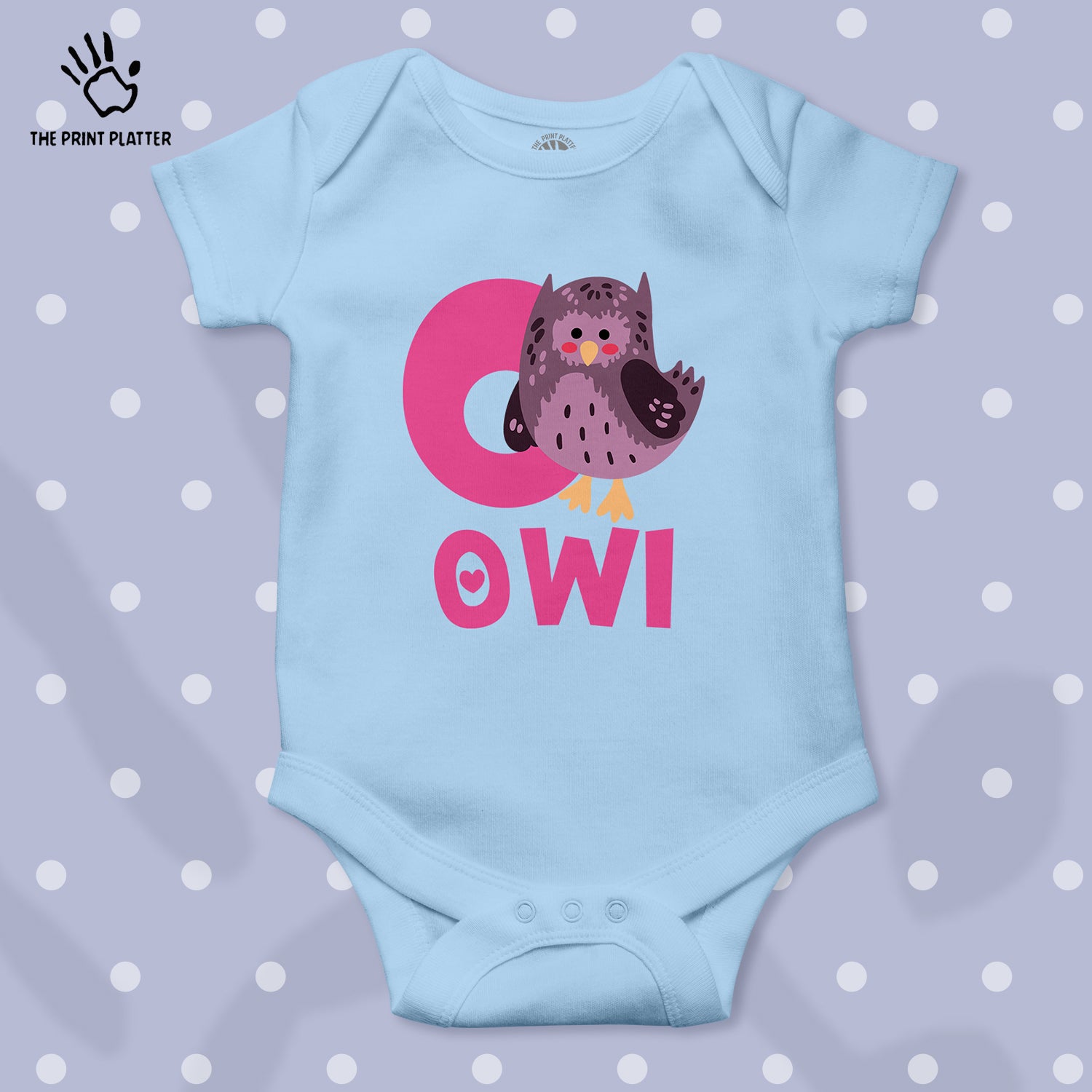 Owl Unisex Half Sleeve Romper