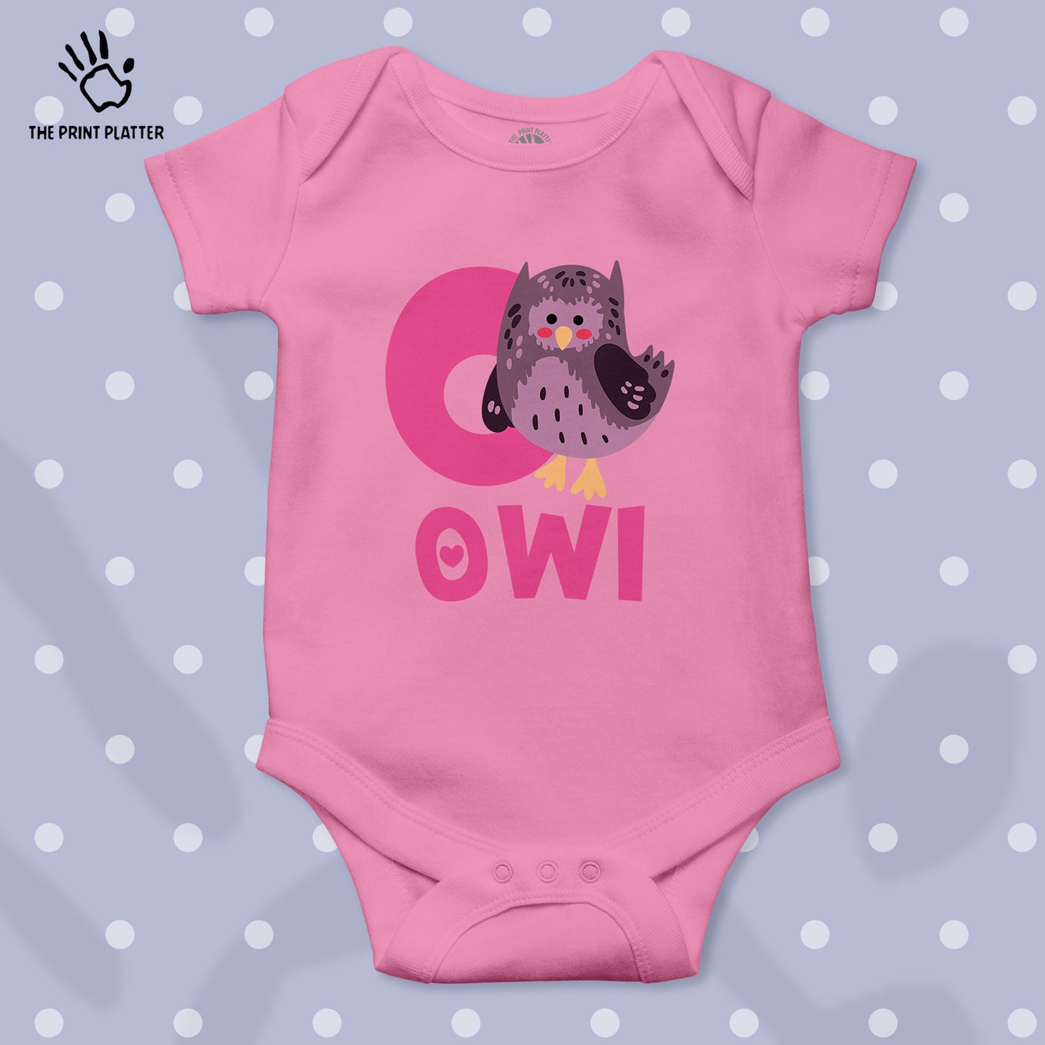 Owl Unisex Half Sleeve Romper